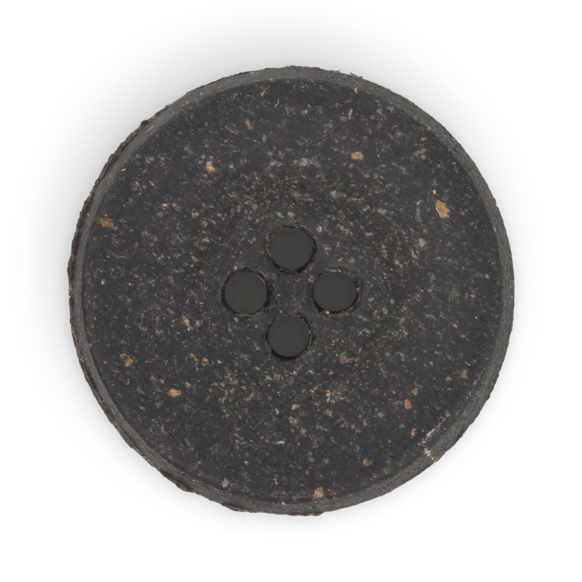 Dritz® 25mm Black Recycled Leather Round Button, 3ct.