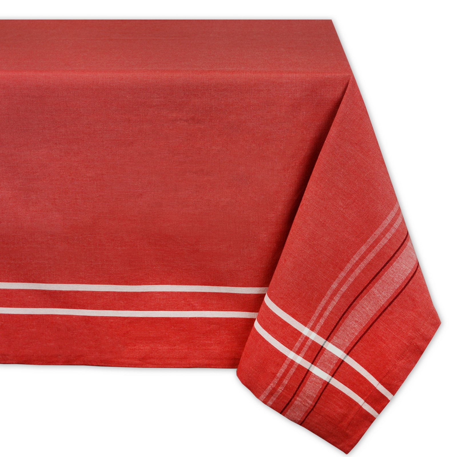 Tango Red French Chambray Tablecloth 60" x 104"