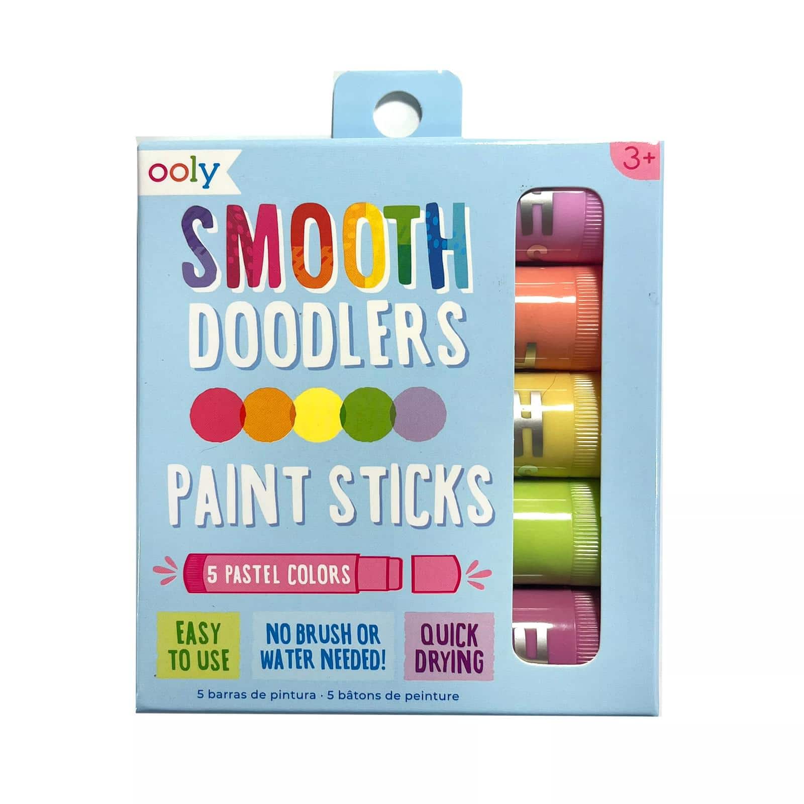 OOLY Smooth Doodlers Classic Colors Paint Sticks, 5ct.