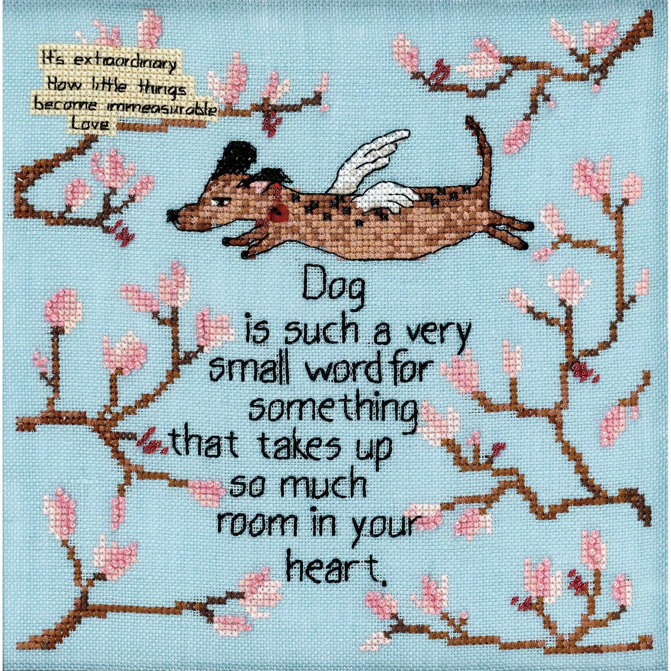 Mill Hill&#xAE; Curly Girl Dog Is A Small World Counted Cross Stitch Kit