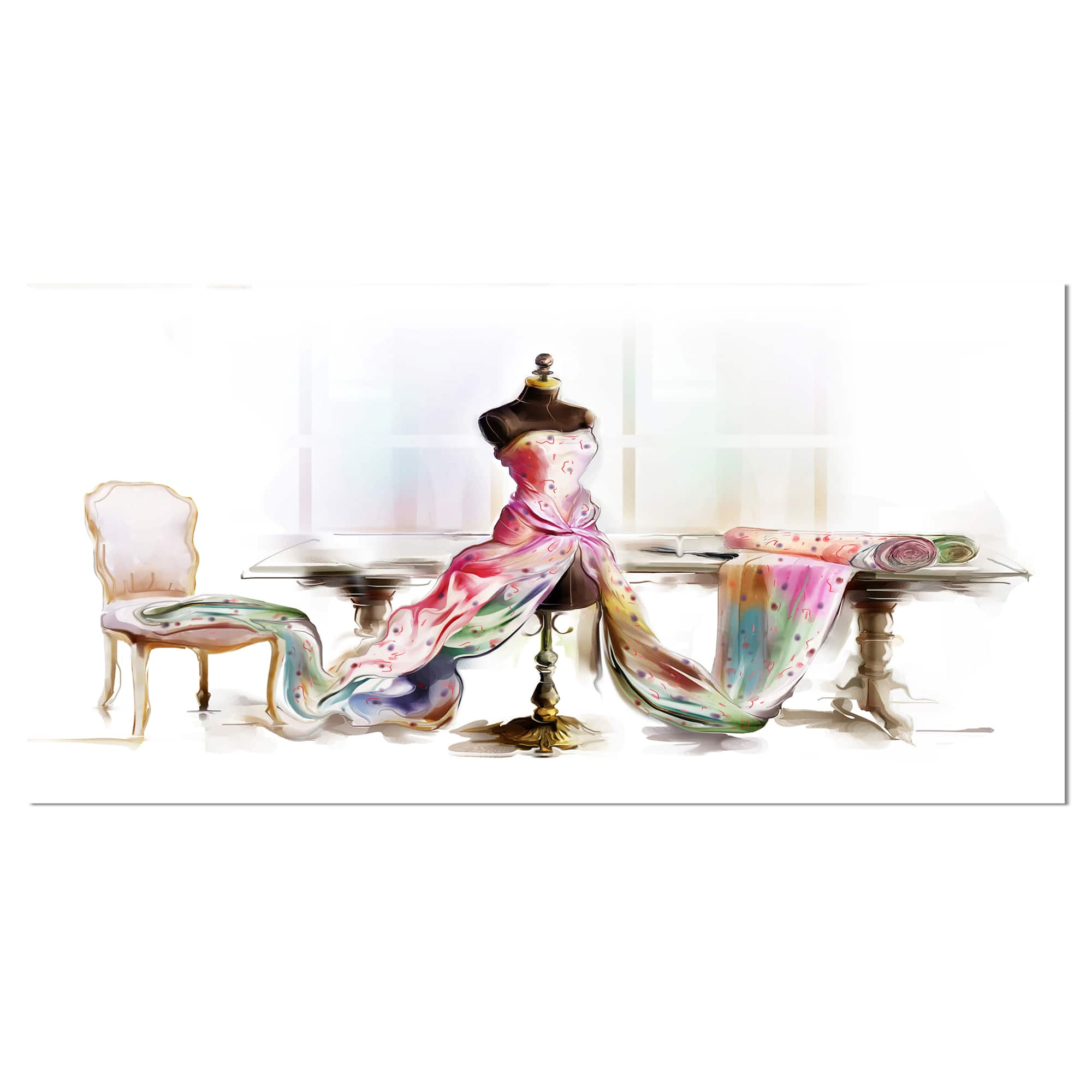 Designart - Dressed Tabletop Mannequin - Abstract Print On Canvas