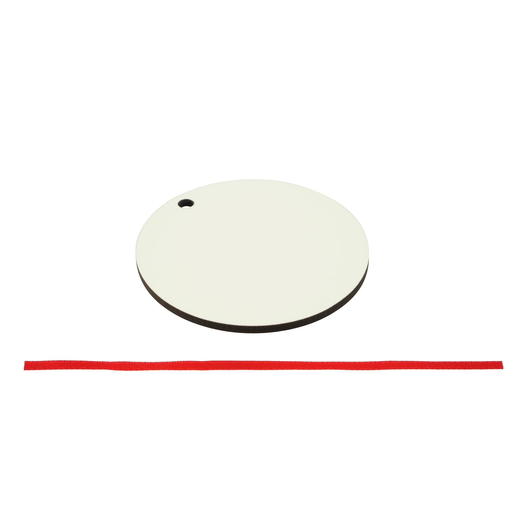 3&#x22; White Round Sublimation Hardboard Ornaments, 6ct. by Make Market&#xAE;