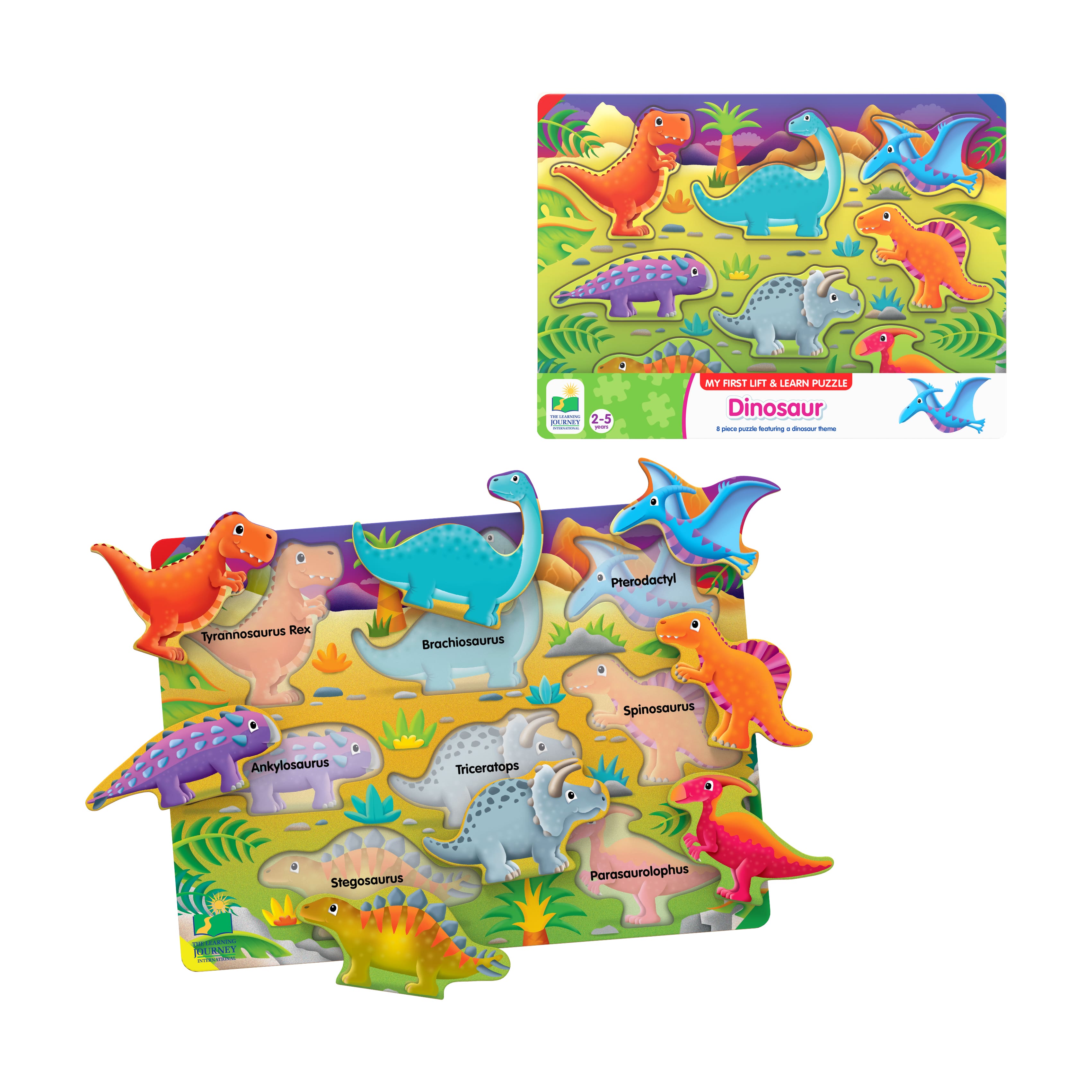 My First Lift & Learn Puzzle - Dinosaur: 8 Pcs