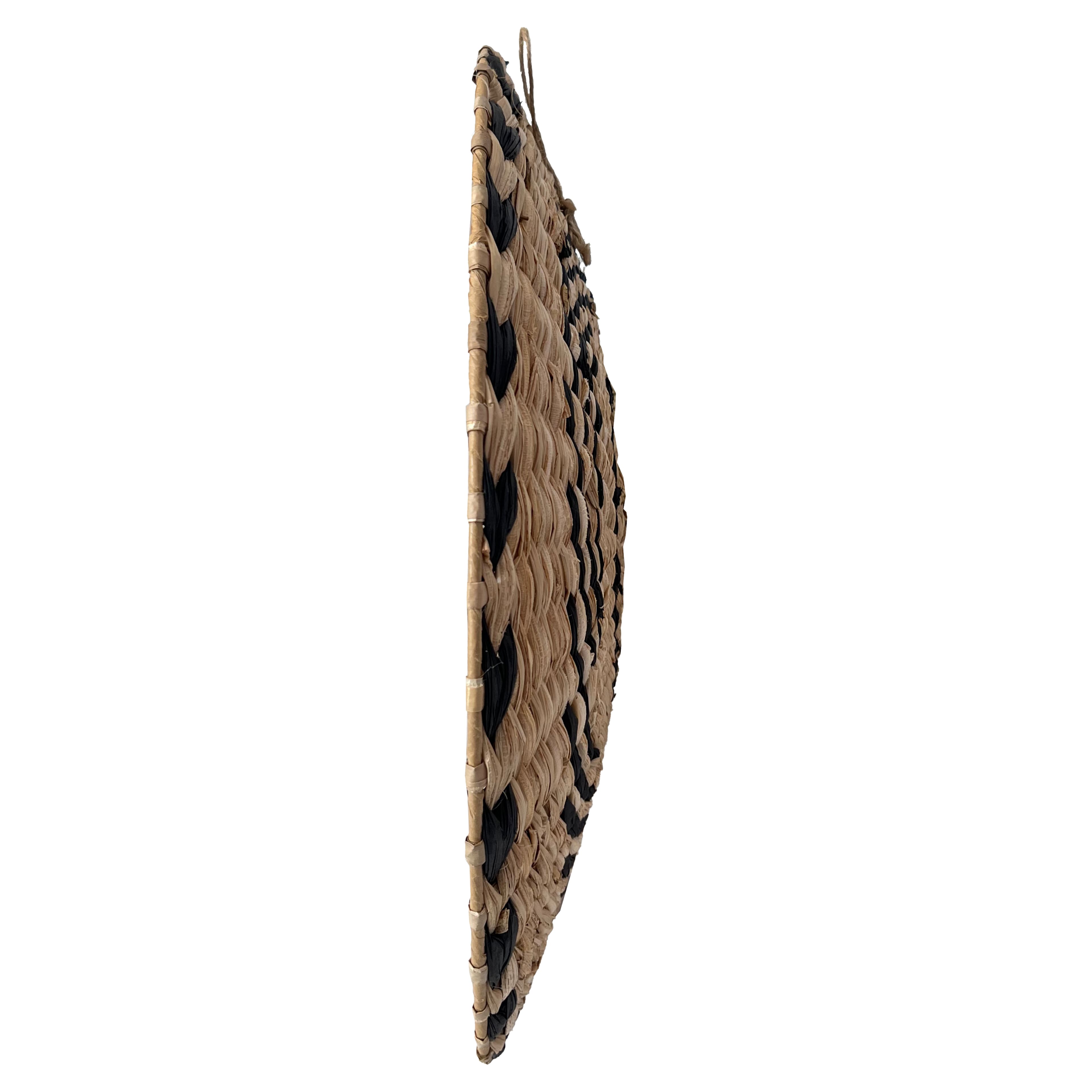 Panier mural noir et brun naturel &#xE0; th&#xE8;me tribal de 40&#xA0;cm d&#x2019;Ashland