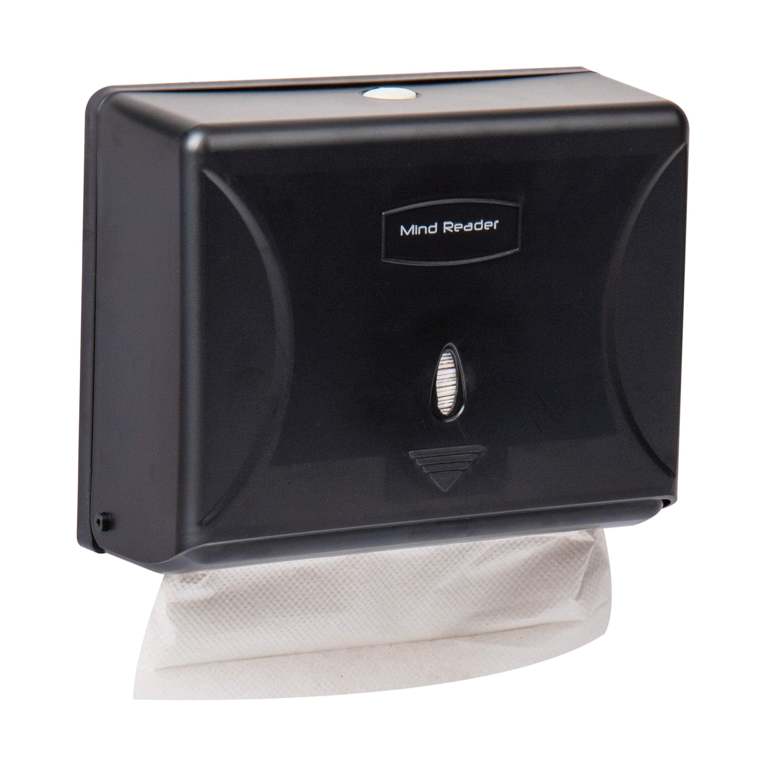 Mind Reader Black Multi-Fold Paper Towel Dispenser
