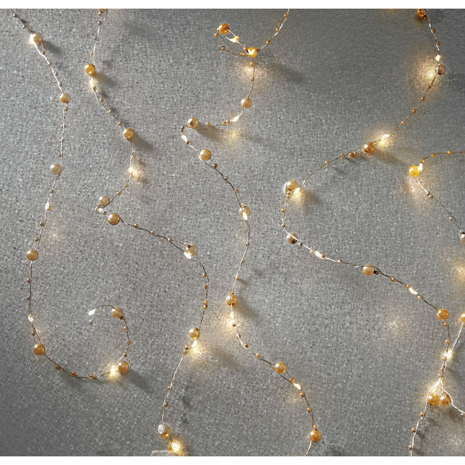 12 Pack: 40ct. Warm White Gold Pearl LED String Lights by Ashland®