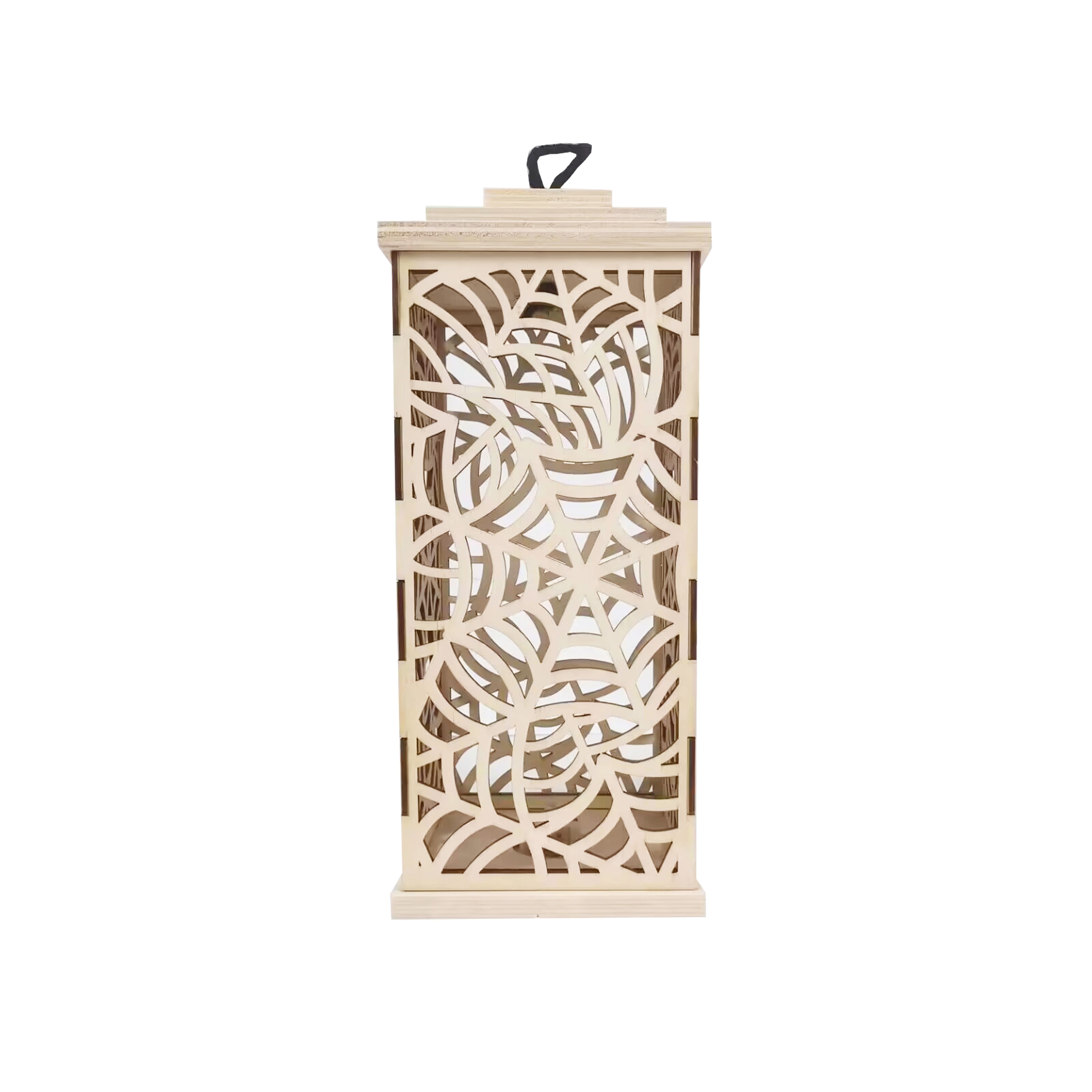 10" DIY LED Web Wood Lantern Décor by Make Market®