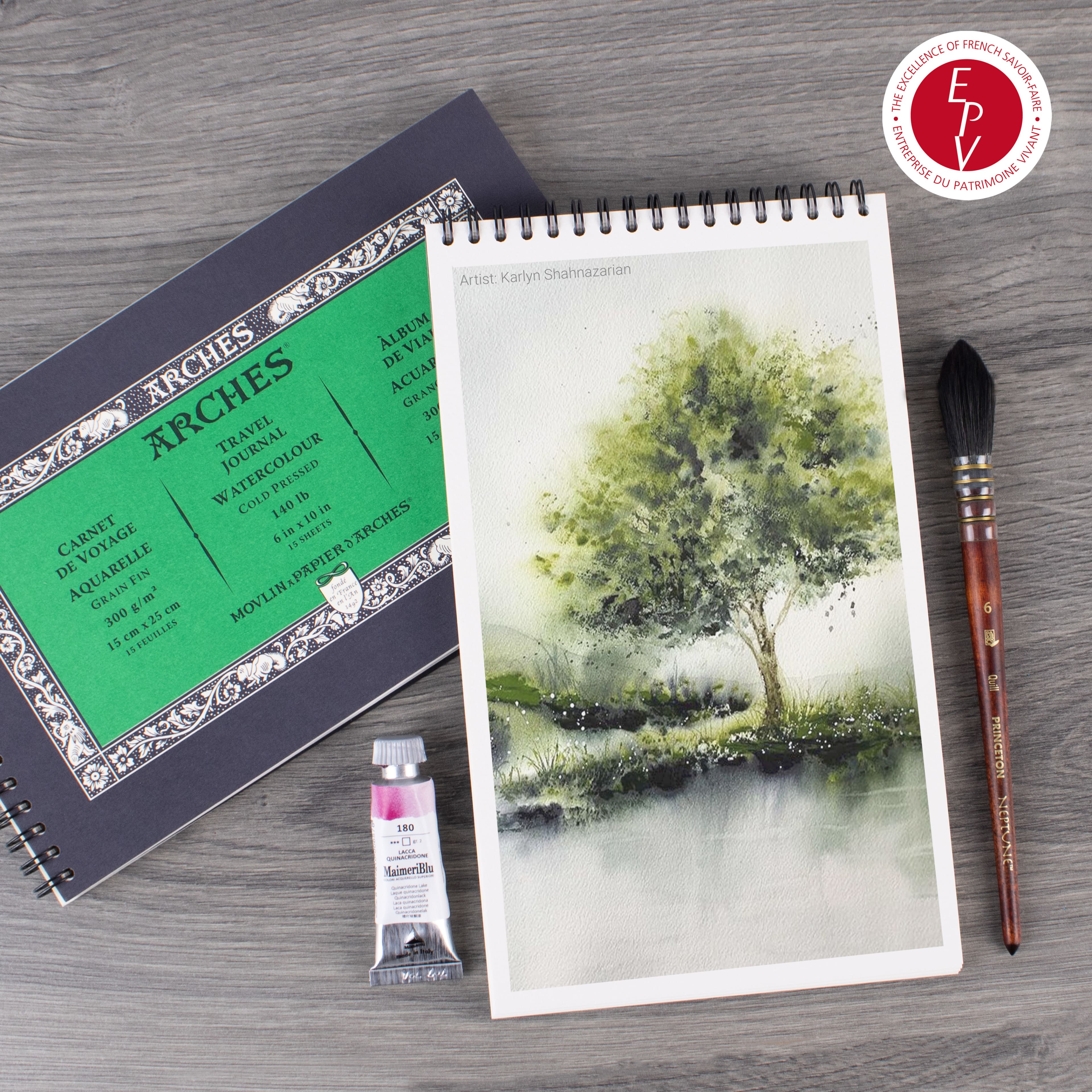 ARCHES® Aquarelle 10" x 6" Cold Pressed Watercolor Travel Journal