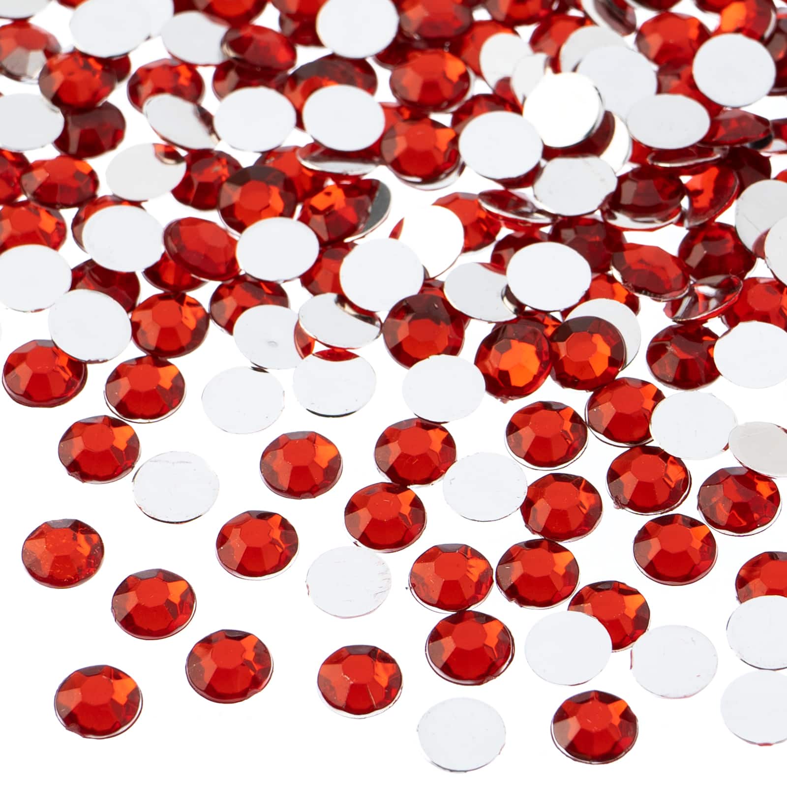 John Bead 6mm Acrylic Round Flat Back Rhinestones, 1,000ct.