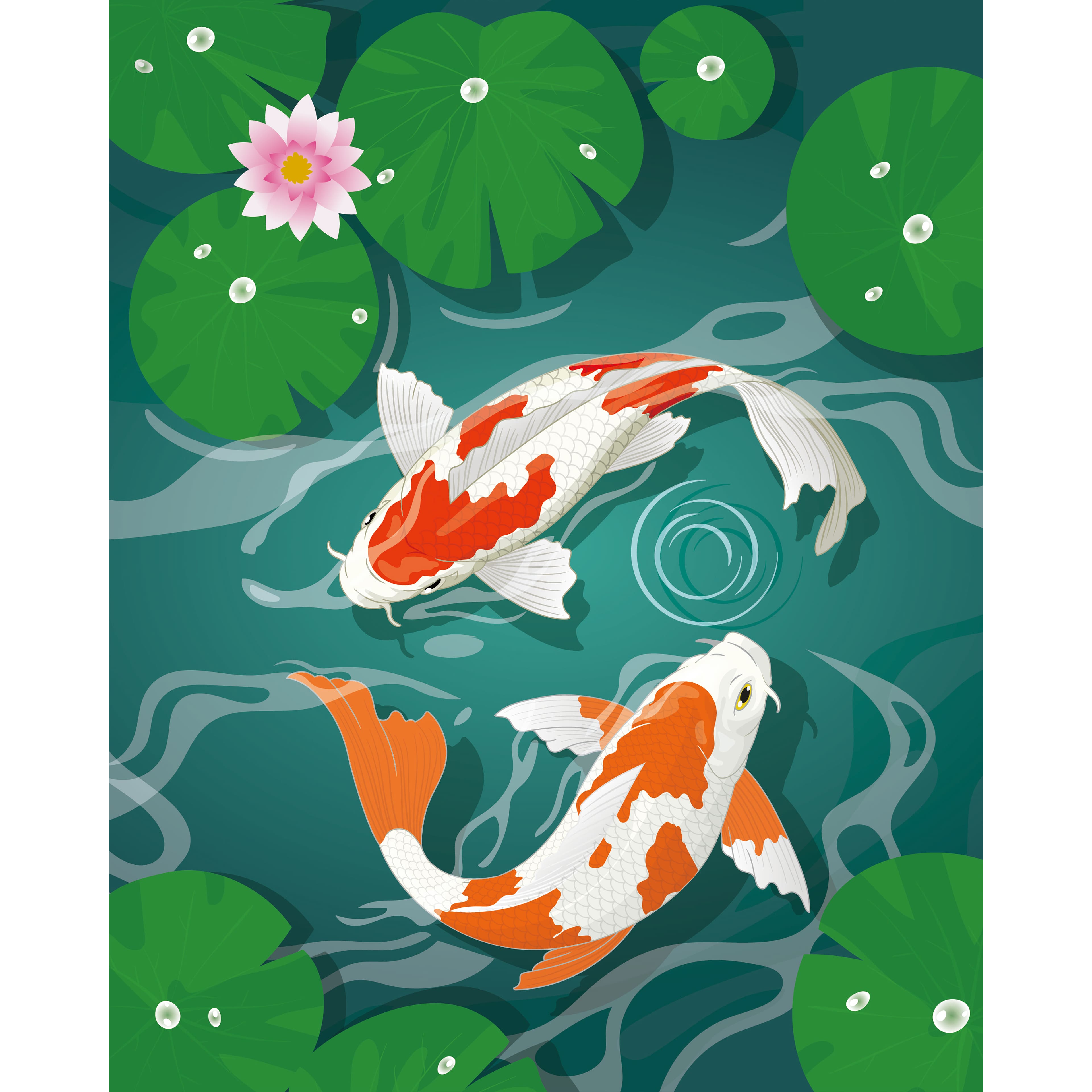 8&#x22; x 10&#x22; Koi Fish Canvas Painting Kit by Craft Smart&#xAE;