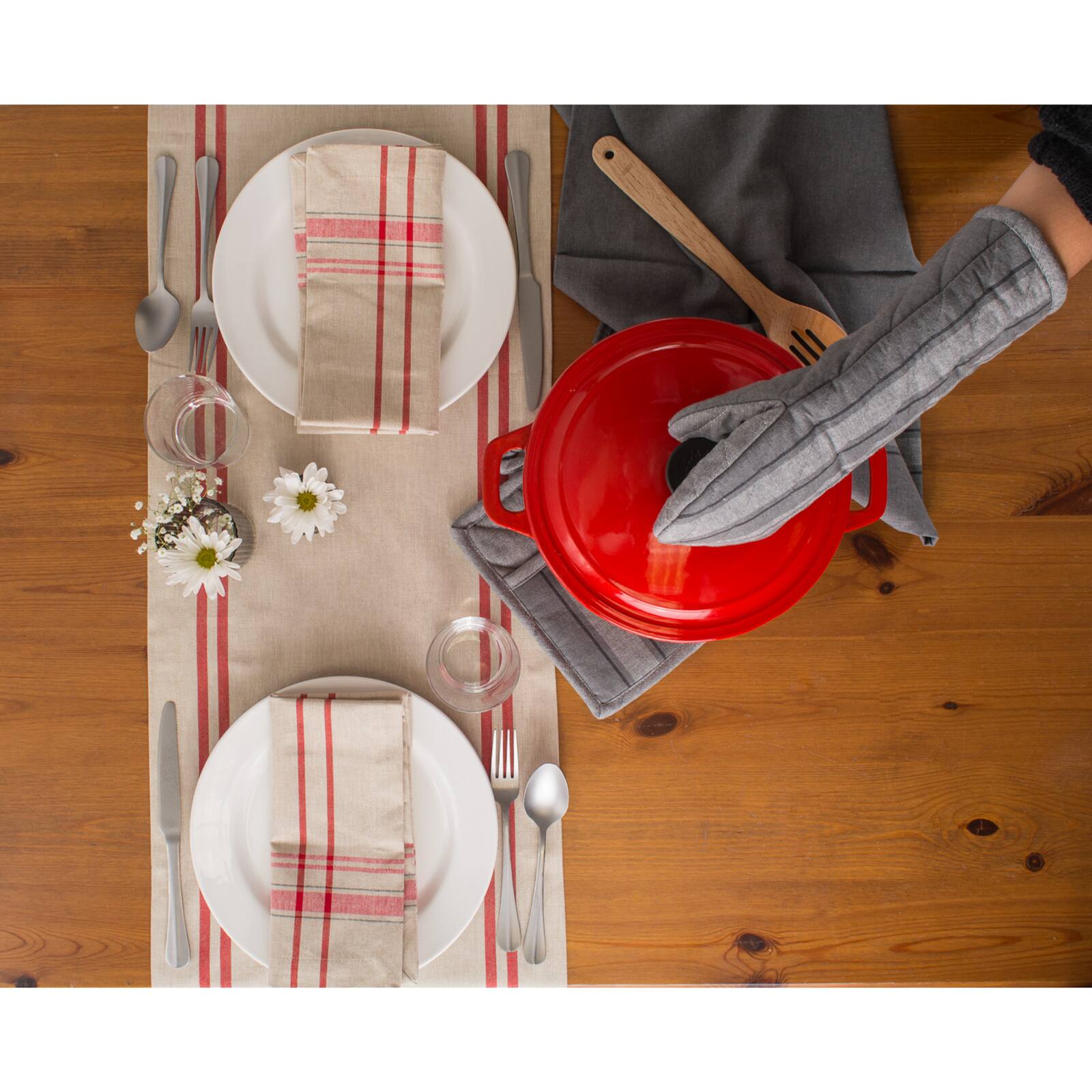 DII&#xAE; 108&#x22; French Stripe Table Runner
