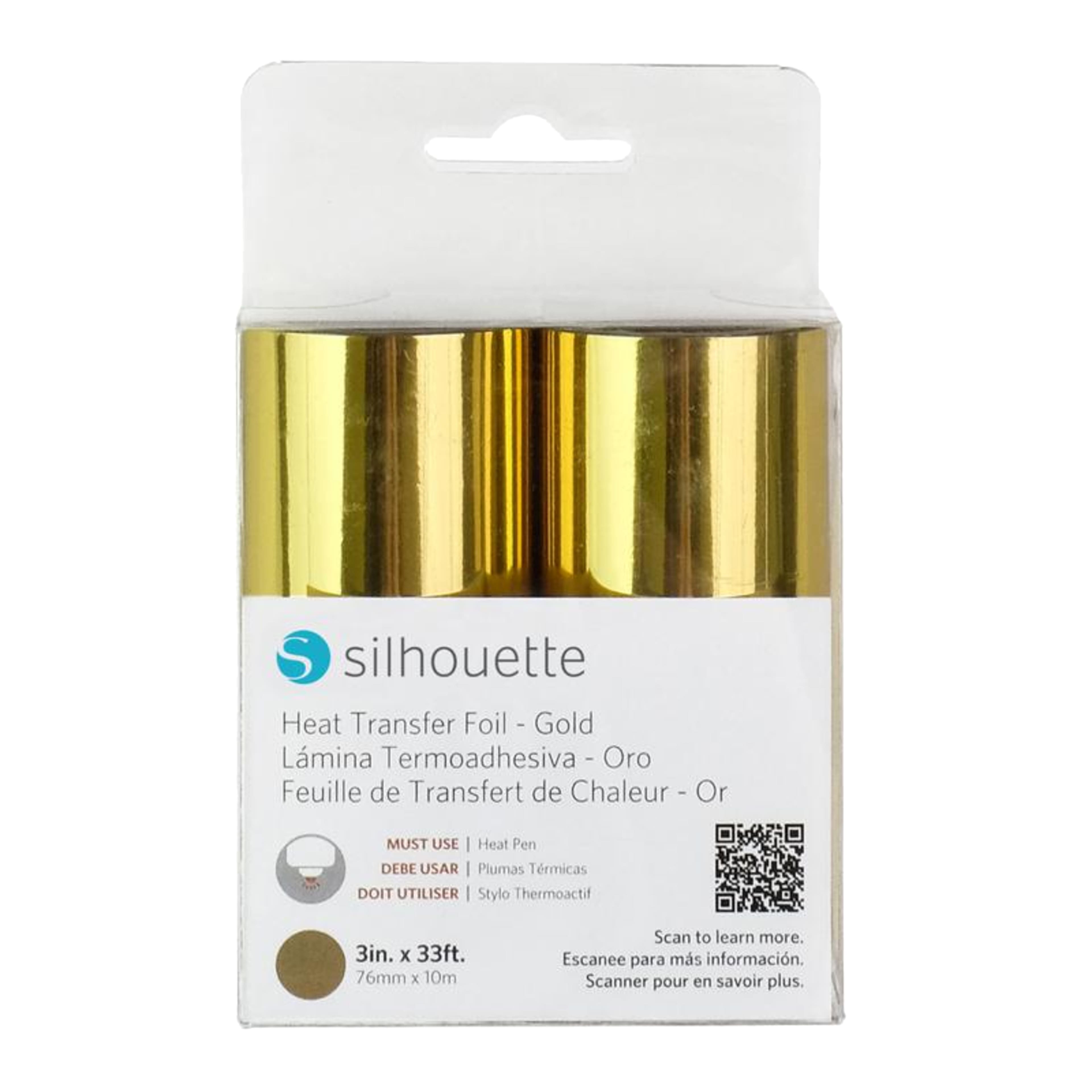 Silhouette Gold Heat Transfer Foil Rolls, 2ct.