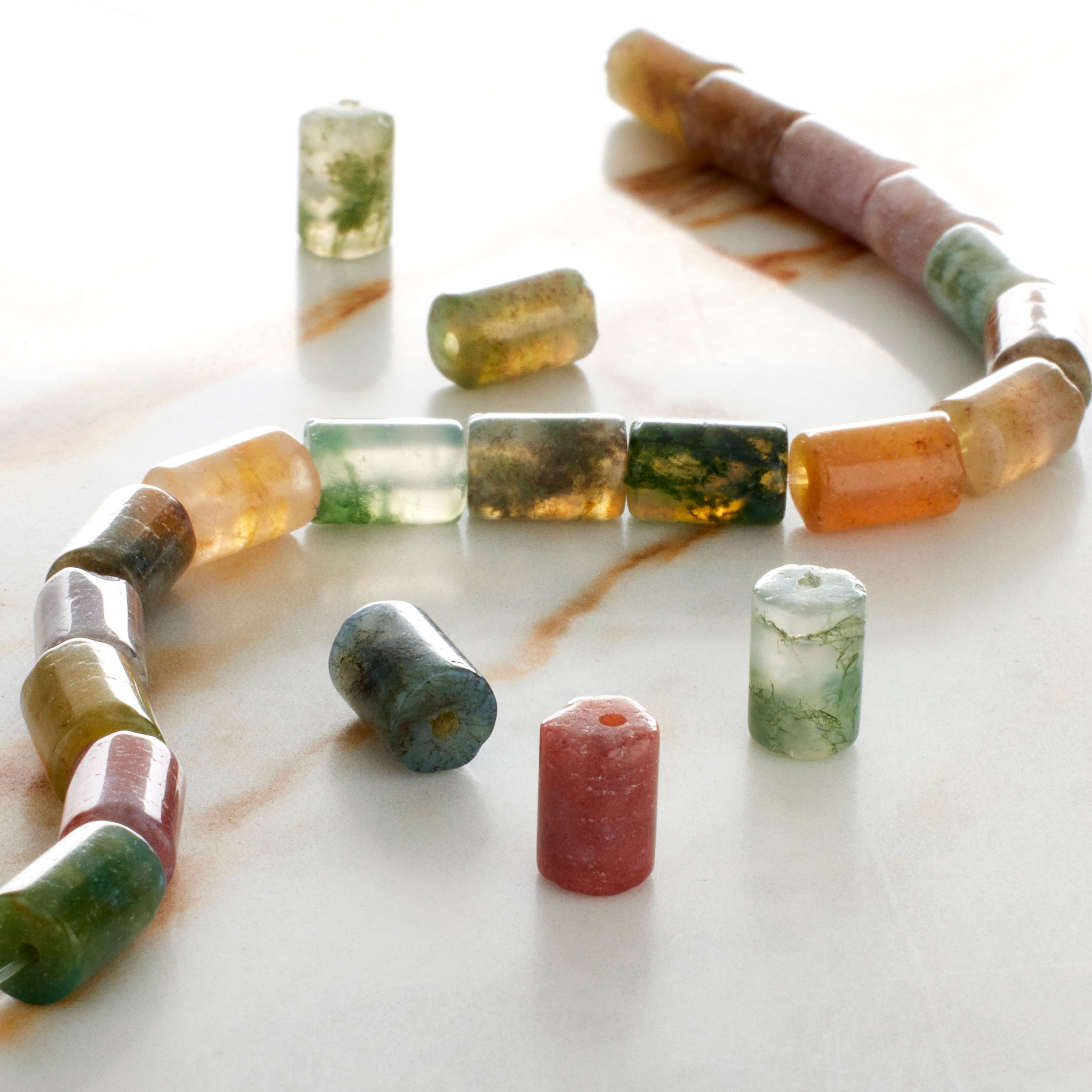 Fancy Jasper Tube Beads, 8mm by Bead Landing&#x2122;