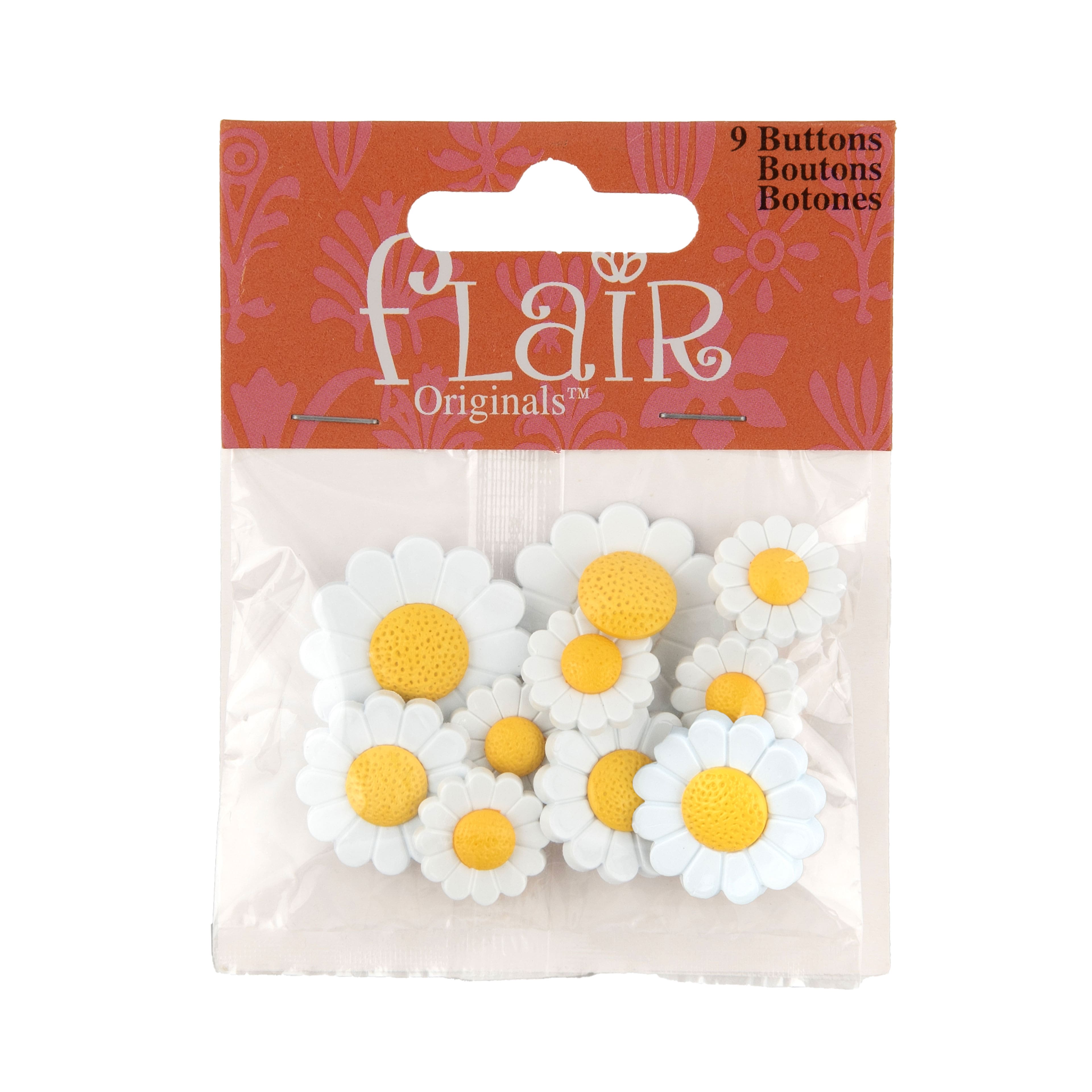 Flair Originals&#x2122; Daisy Buttons, 9ct.