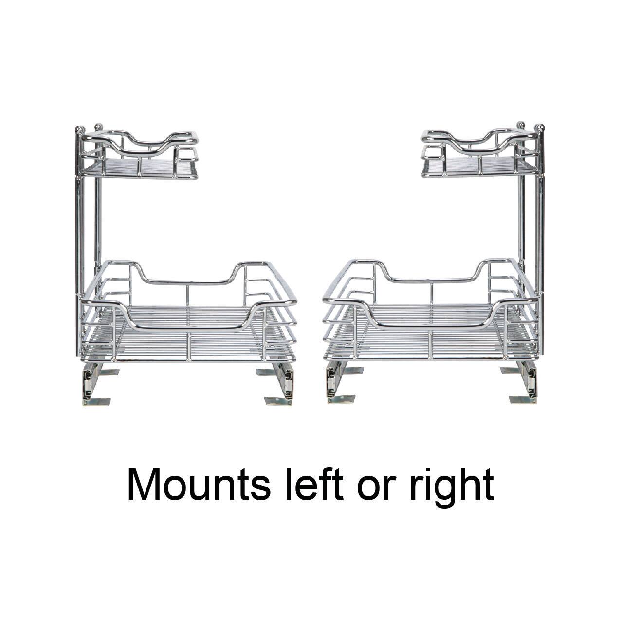 Household Essentials Glidez Chrome 2-Tier Cabinet Organizer