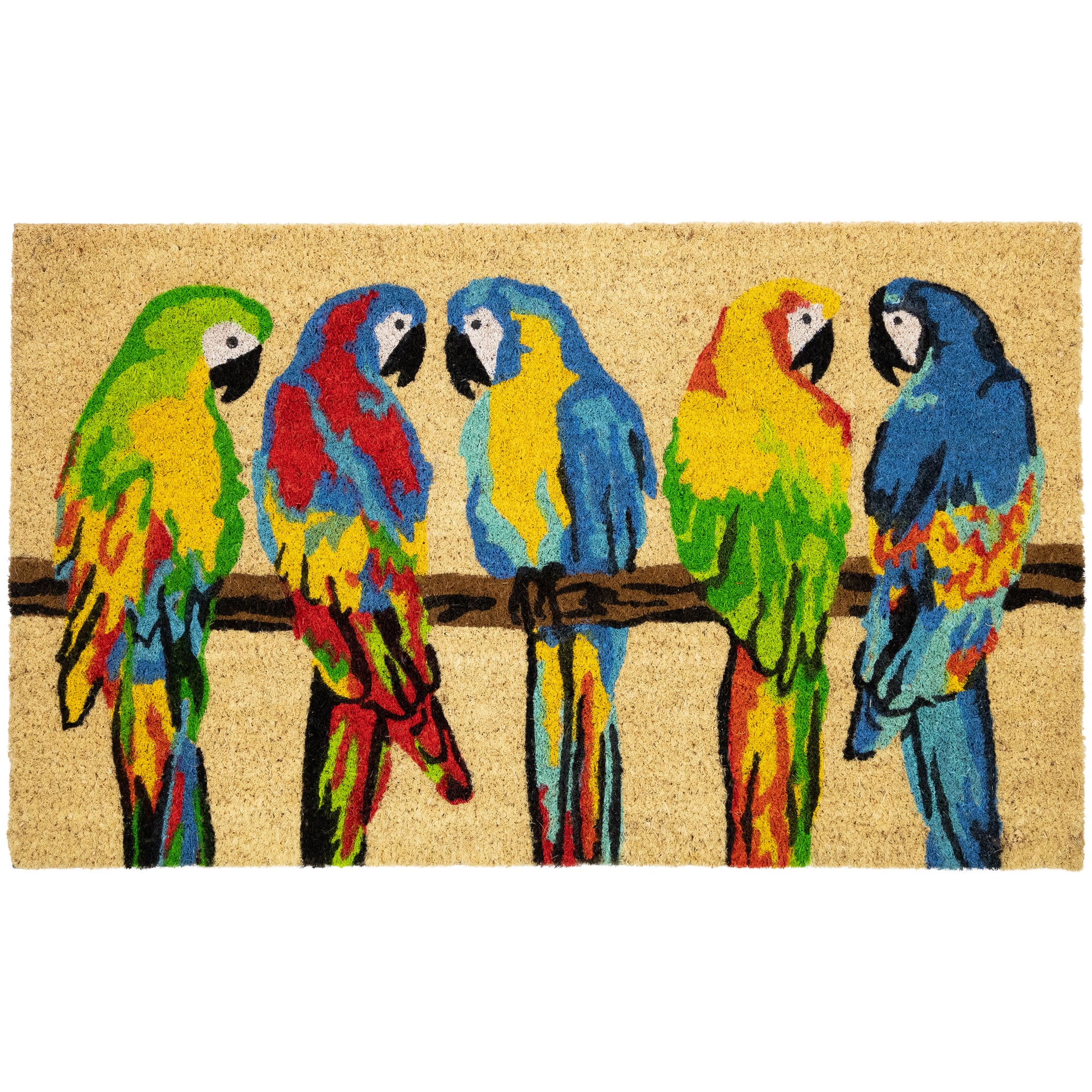 Multicolor Parrots Doormat
