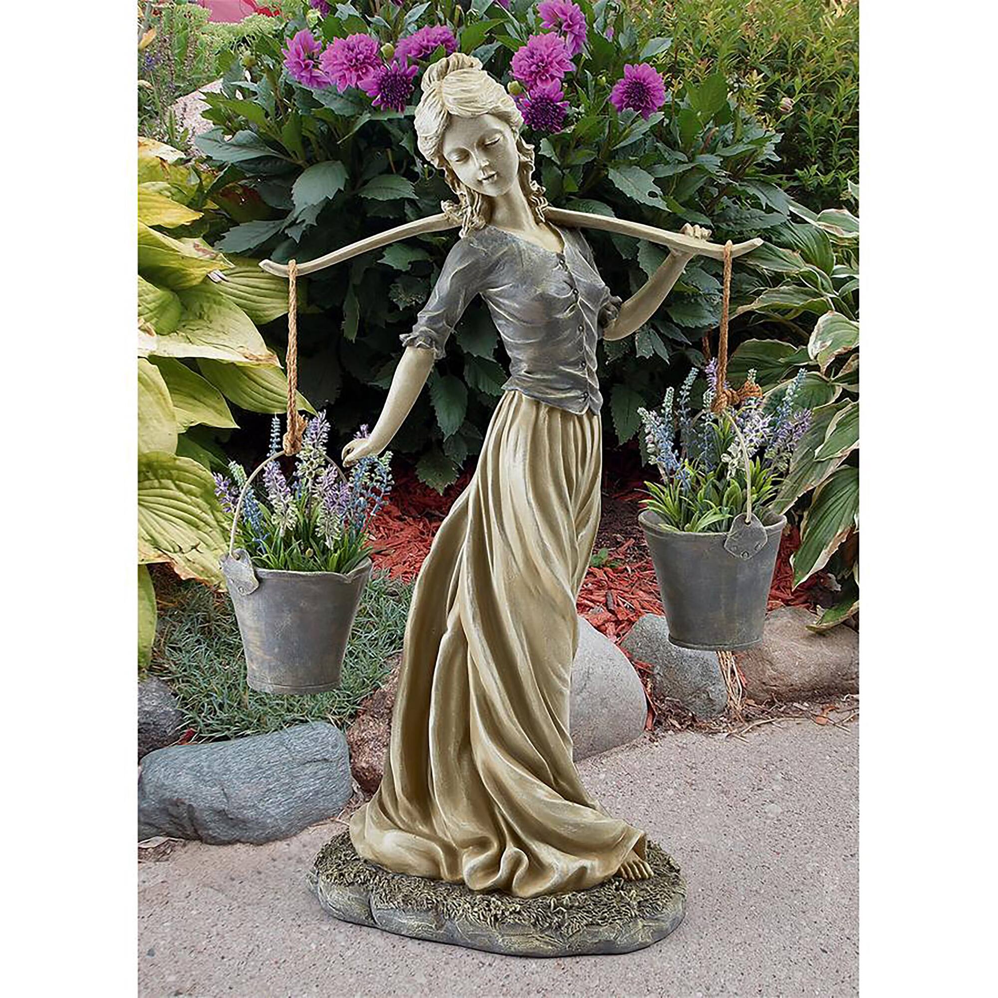 Design Toscano 29.5" Magdalene the Danish Milkmaid Garden Woman Statue
