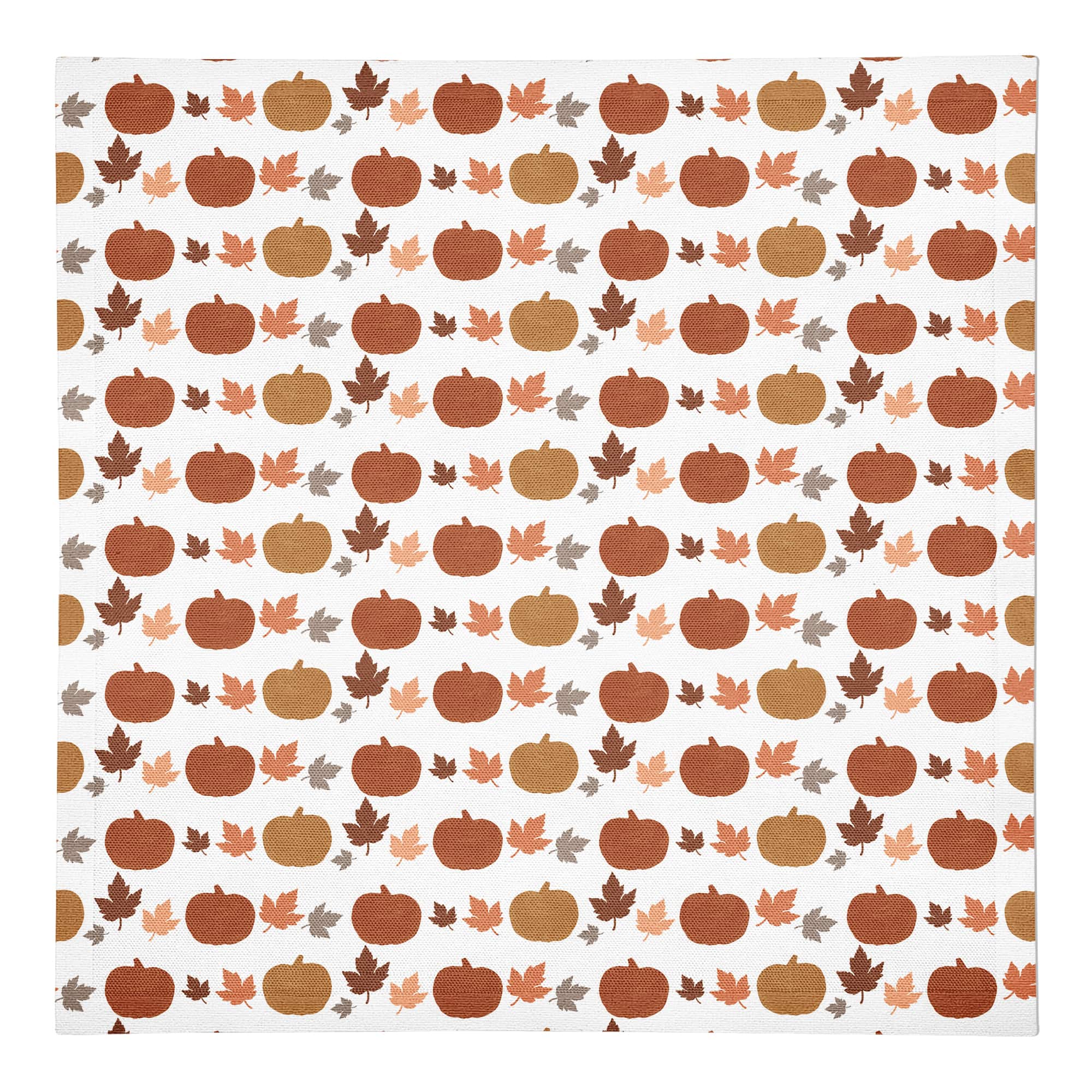 Simple Fall Icons Pattern Cotton Twill Napkin