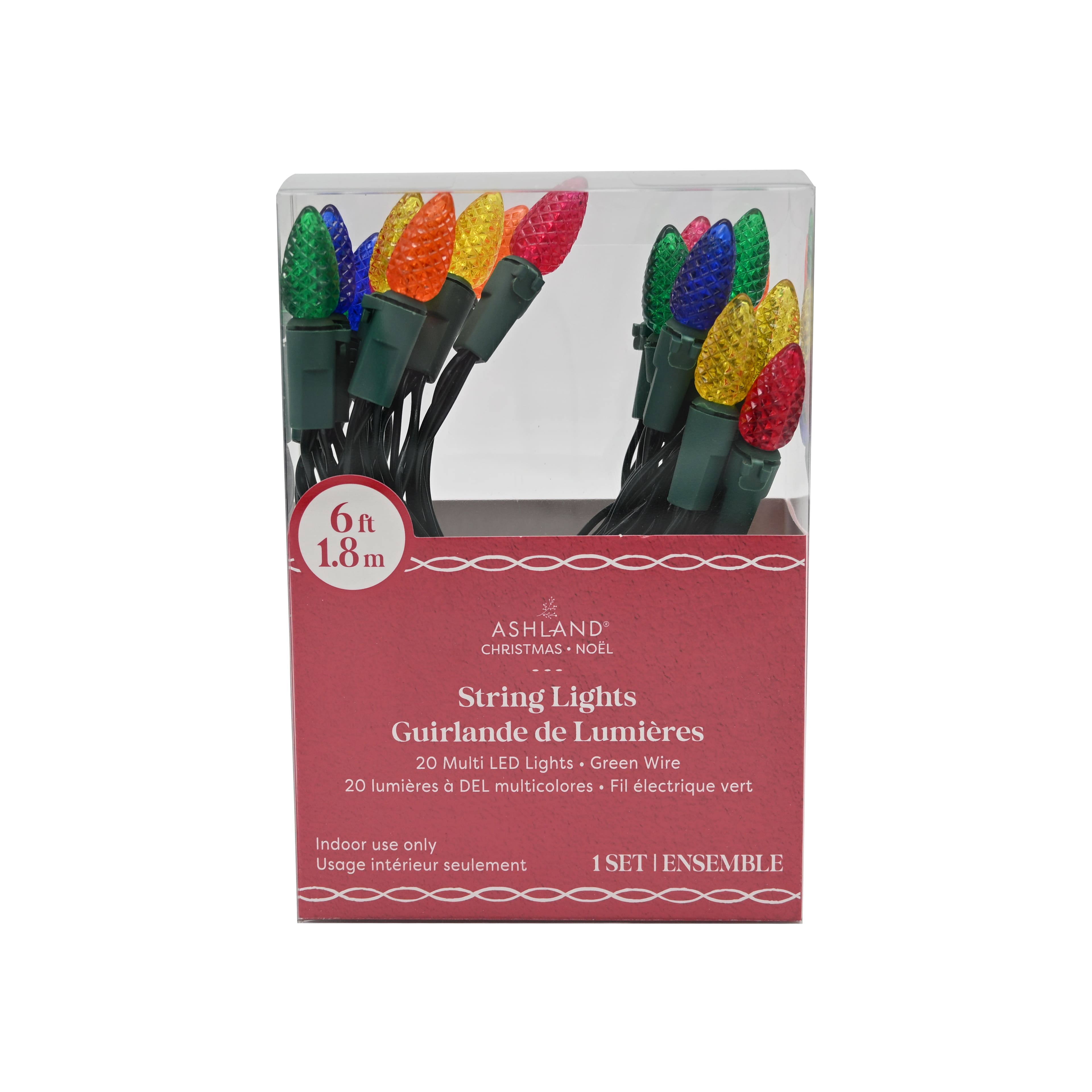 20ct. Multicolor LED Vintage-Style String Lights on Green Wire by Ashland&#xAE;
