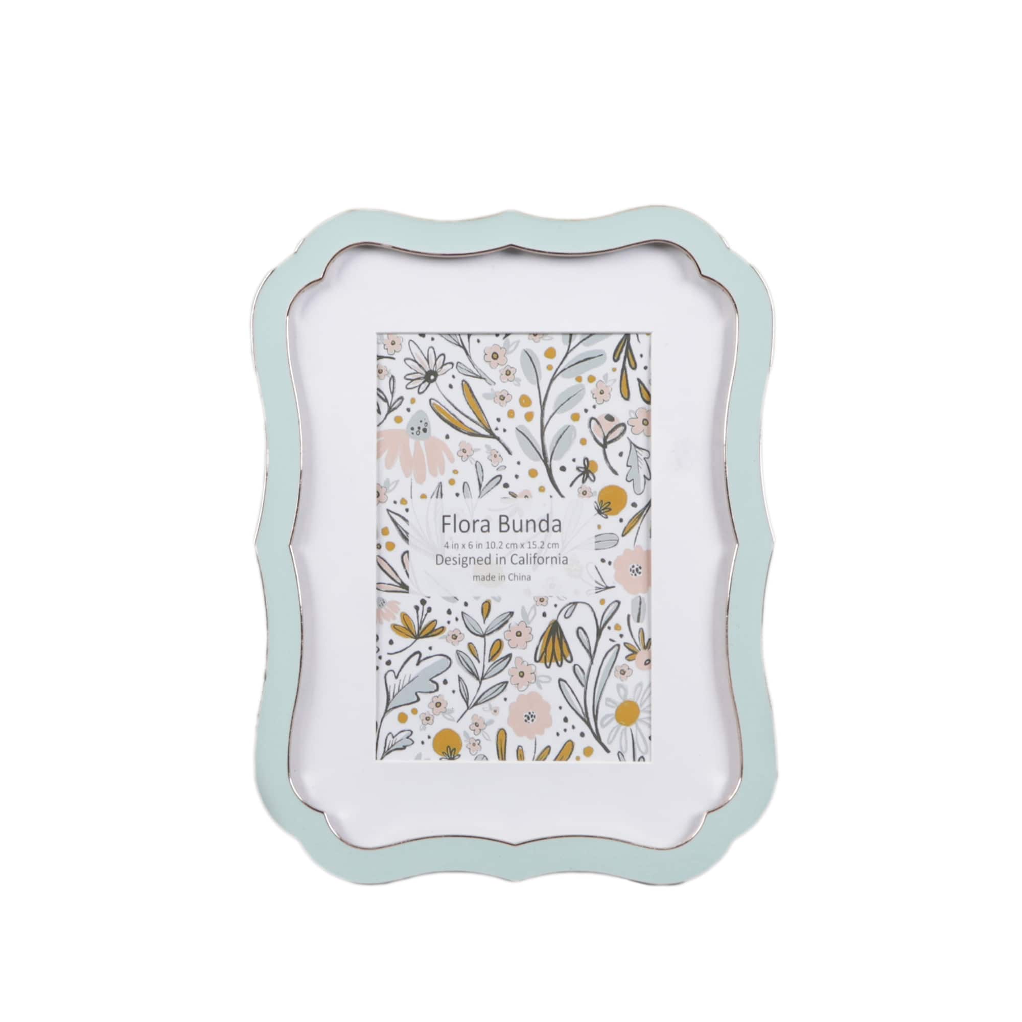 Flora Bunda Gallery 4" x 6" Vintage Rectangle Edge Zinc Alloy Picture Frame