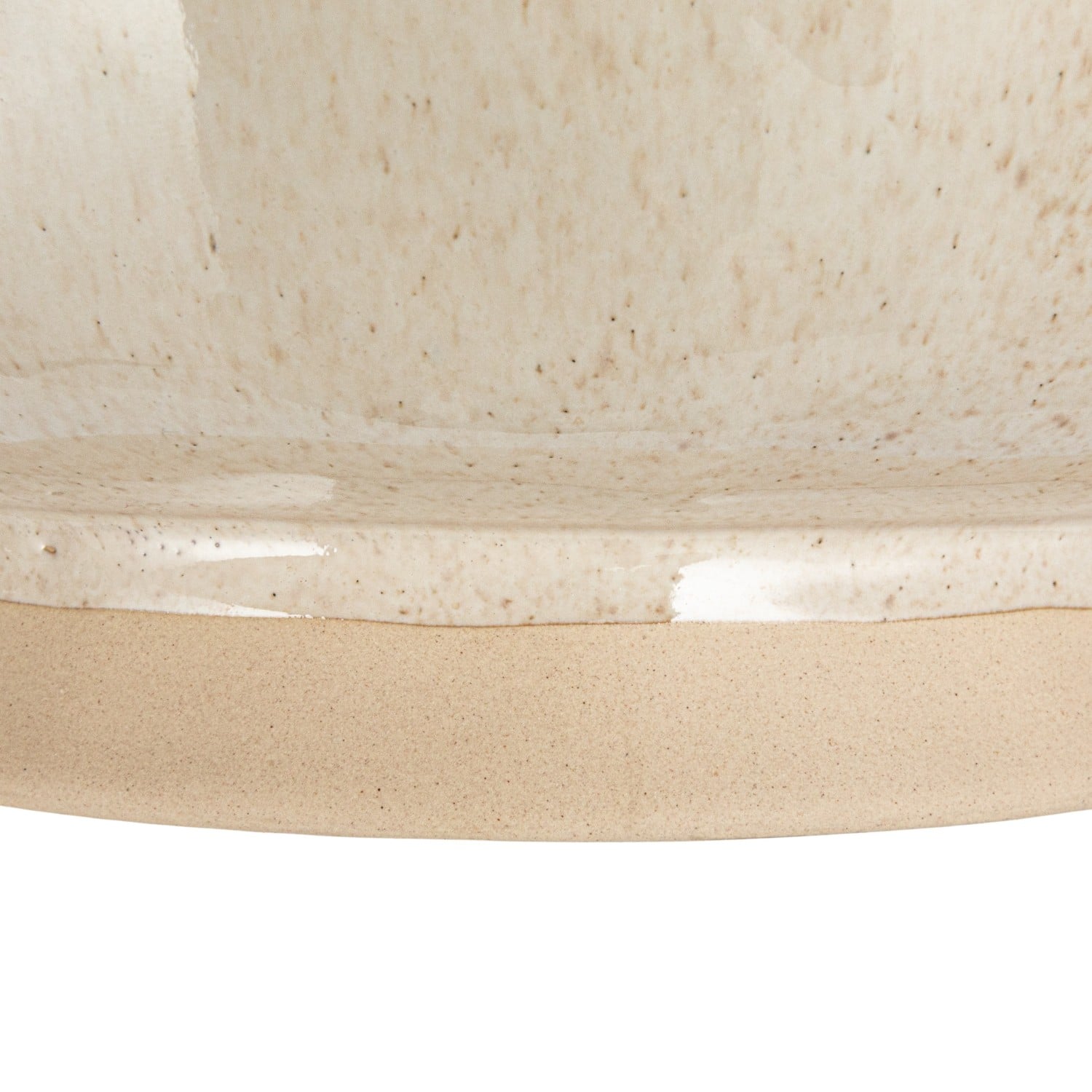Hello Honey® 10" Cream Speckled Glaze Stoneware Bowl