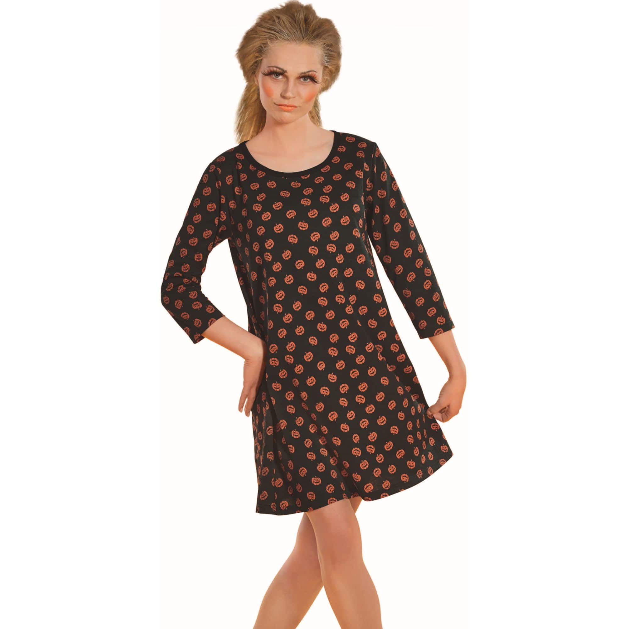 Black &#x26; Orange Pumpkin Ladies Costume