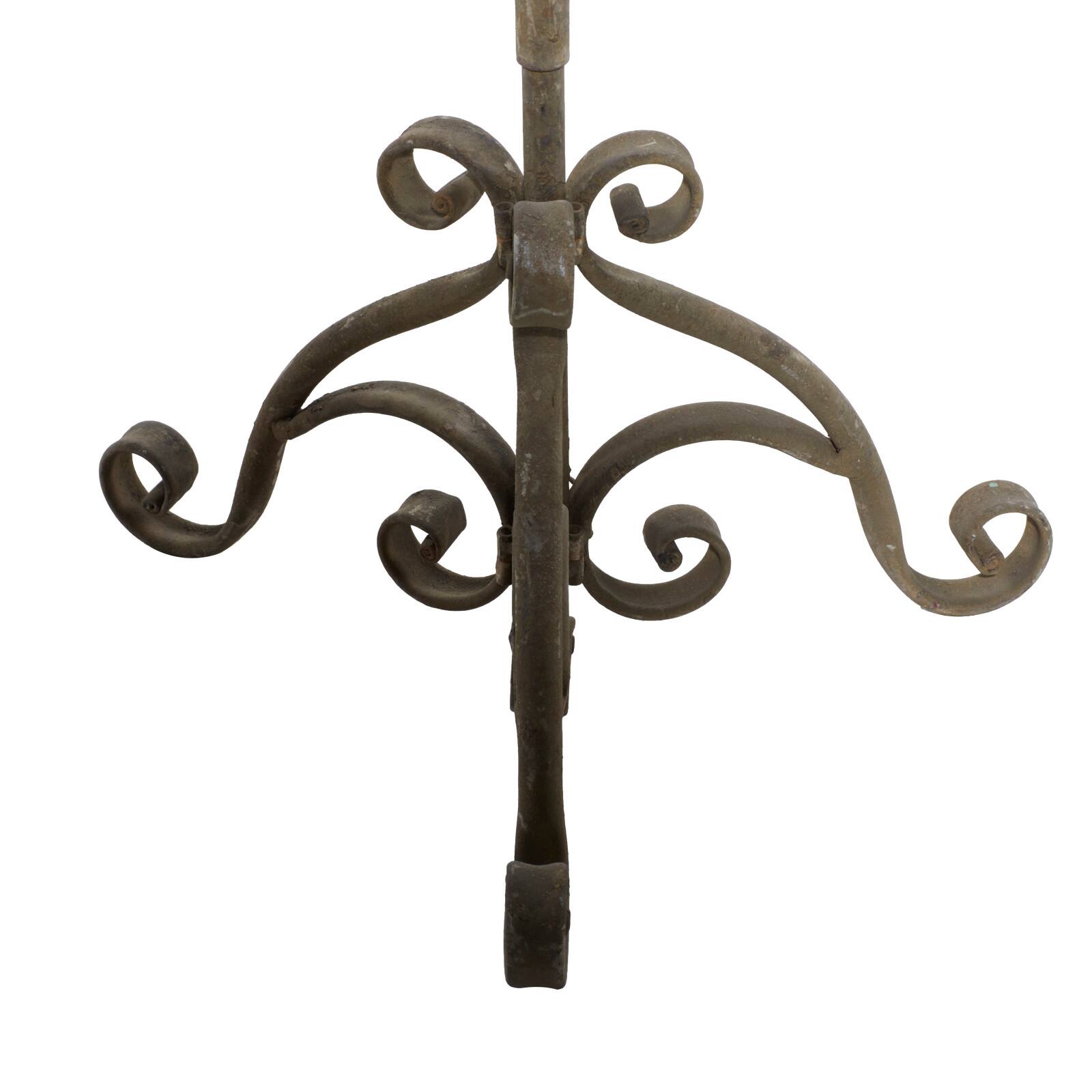 4.5ft. Brown Iron Rustic Candle Holder Lantern