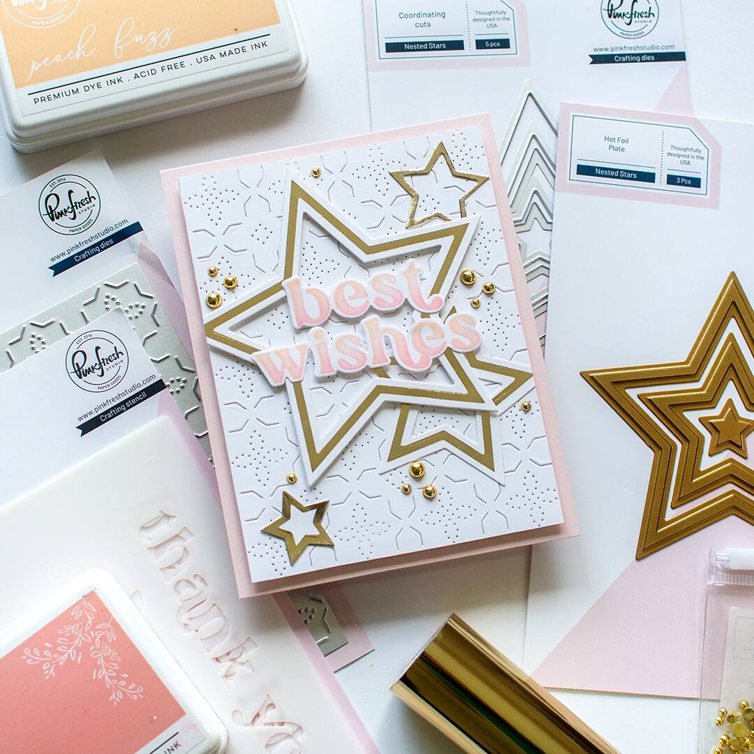 Pinkfresh Studio Nested Stars Hot Foil Plates