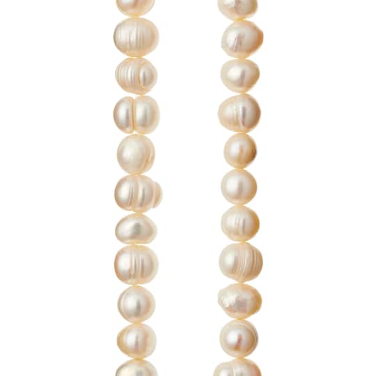 Cream Pearl Potato Beads, 8mm by Bead Landing™ | Natural Stone, Shell ...