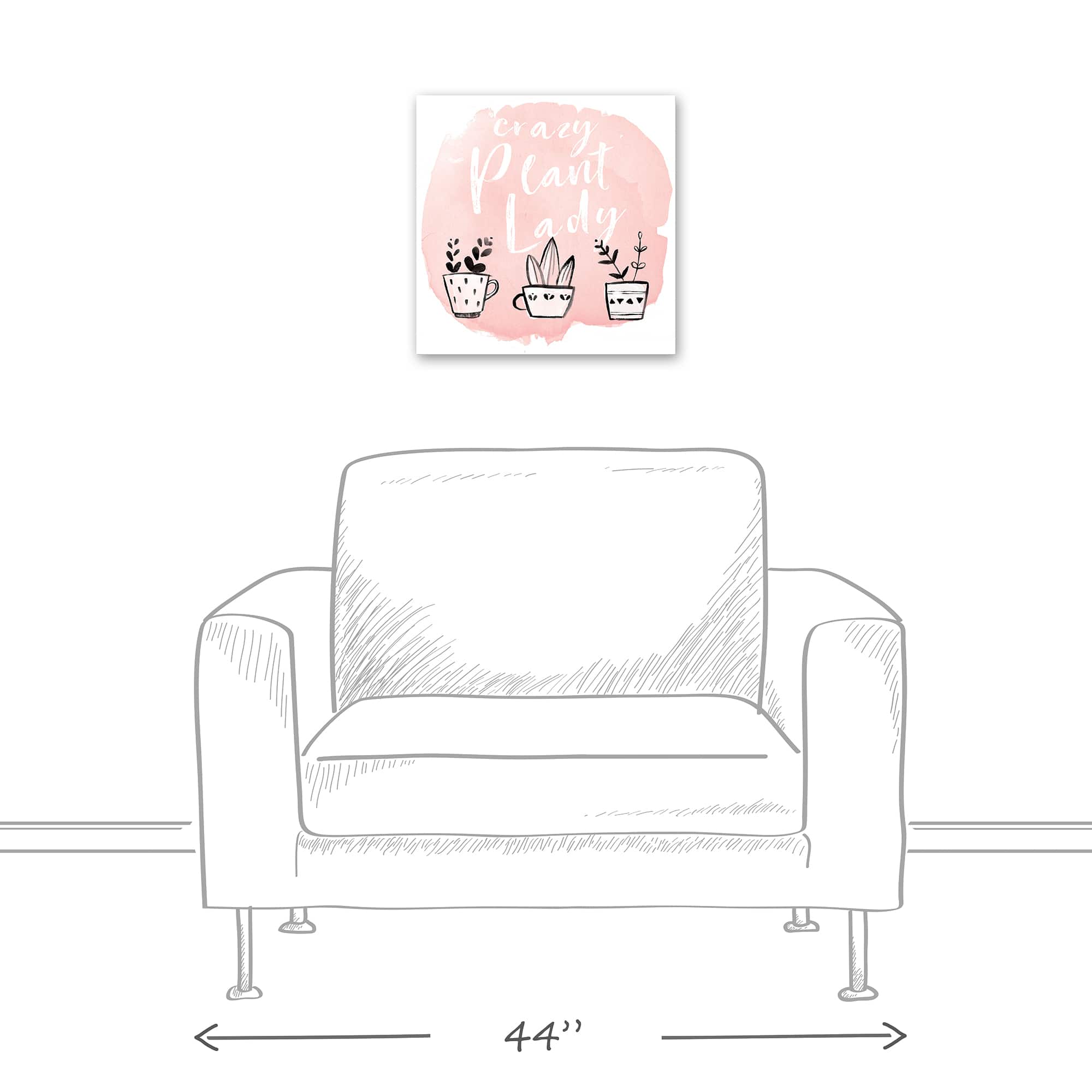 Crazy Plant Lady 16" x 16" Canvas Wall Art