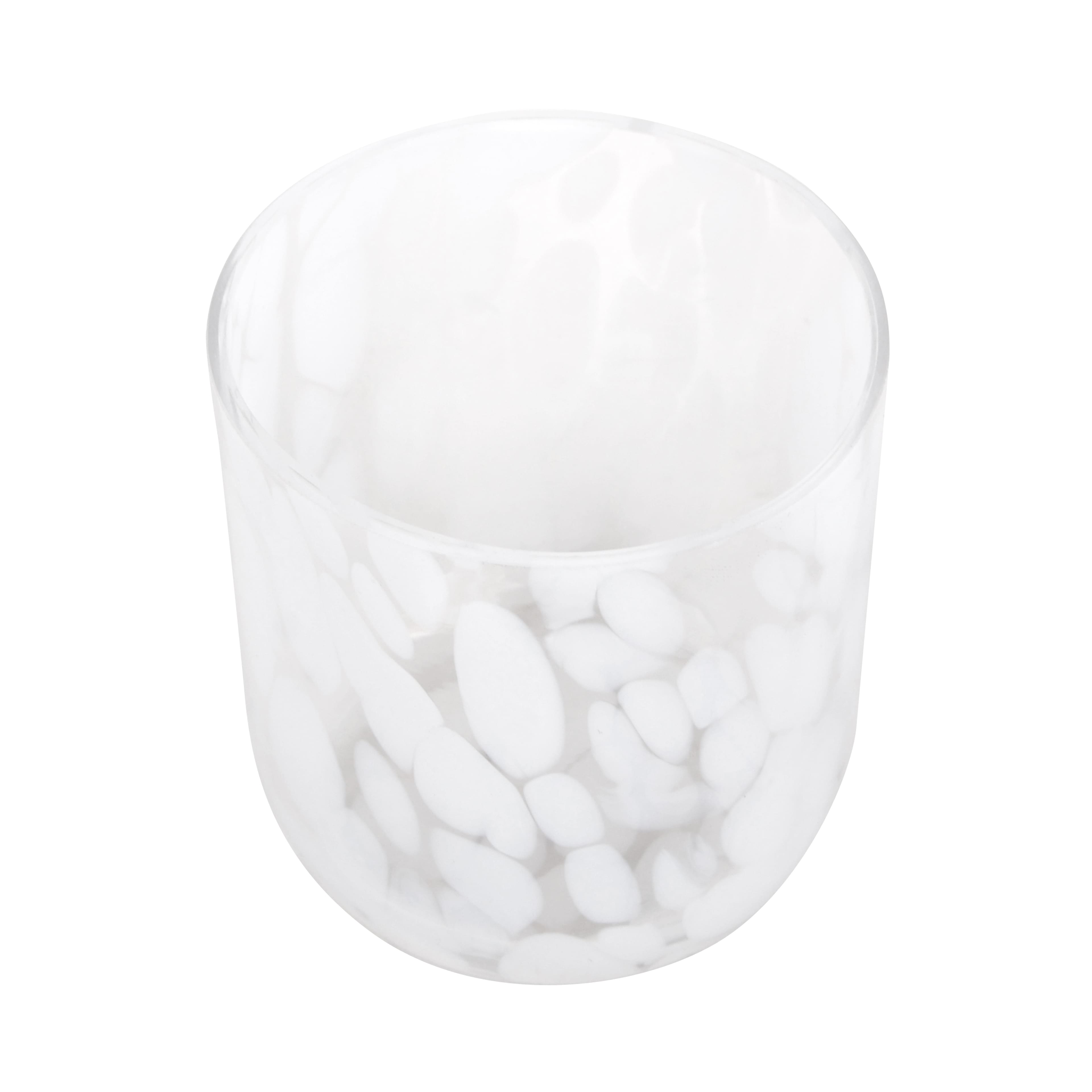 4&#x22; White Patterned Glass Container by Ashland&#xAE;