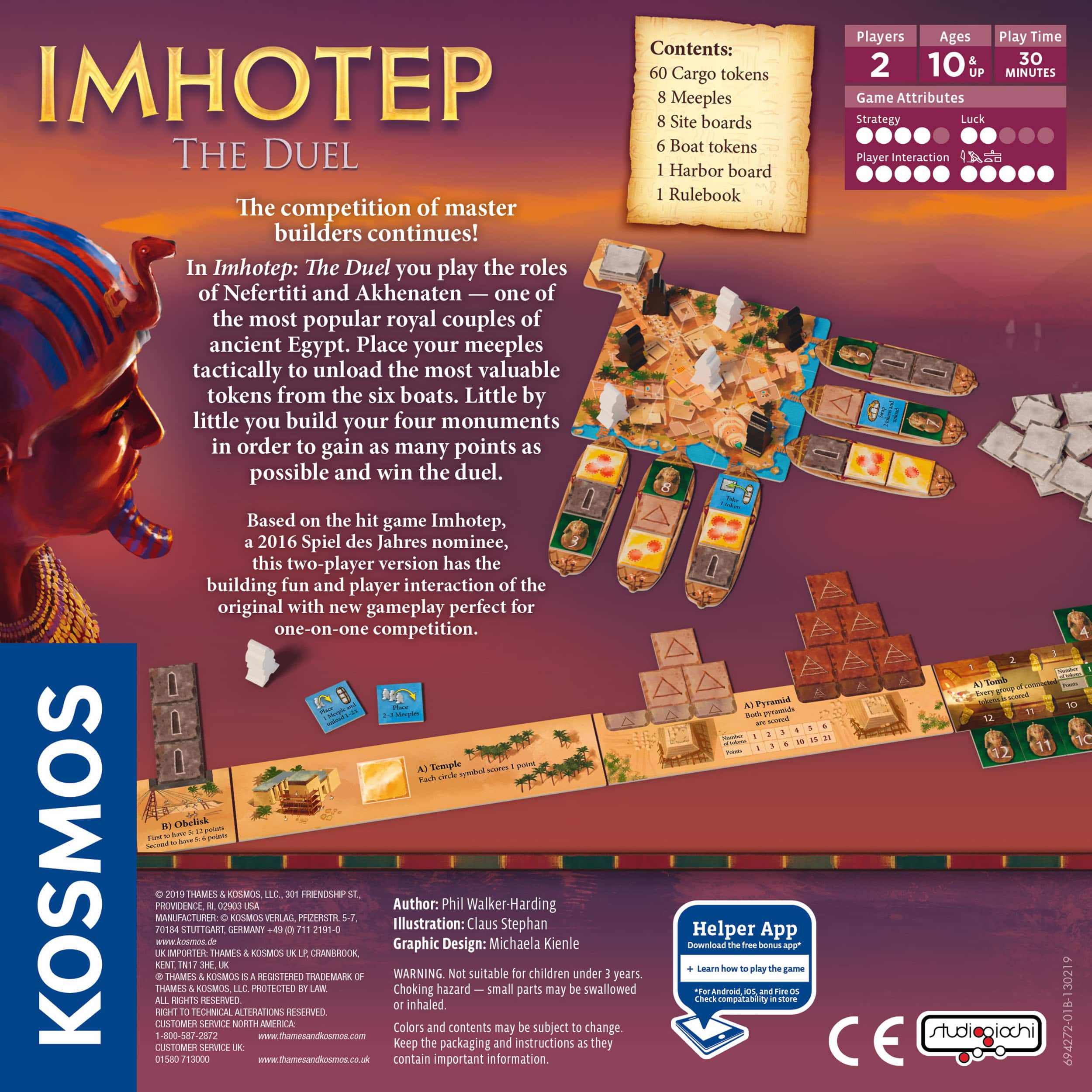 Thames &#x26; Kosmos Imhotep: The Duel (2-player) Game