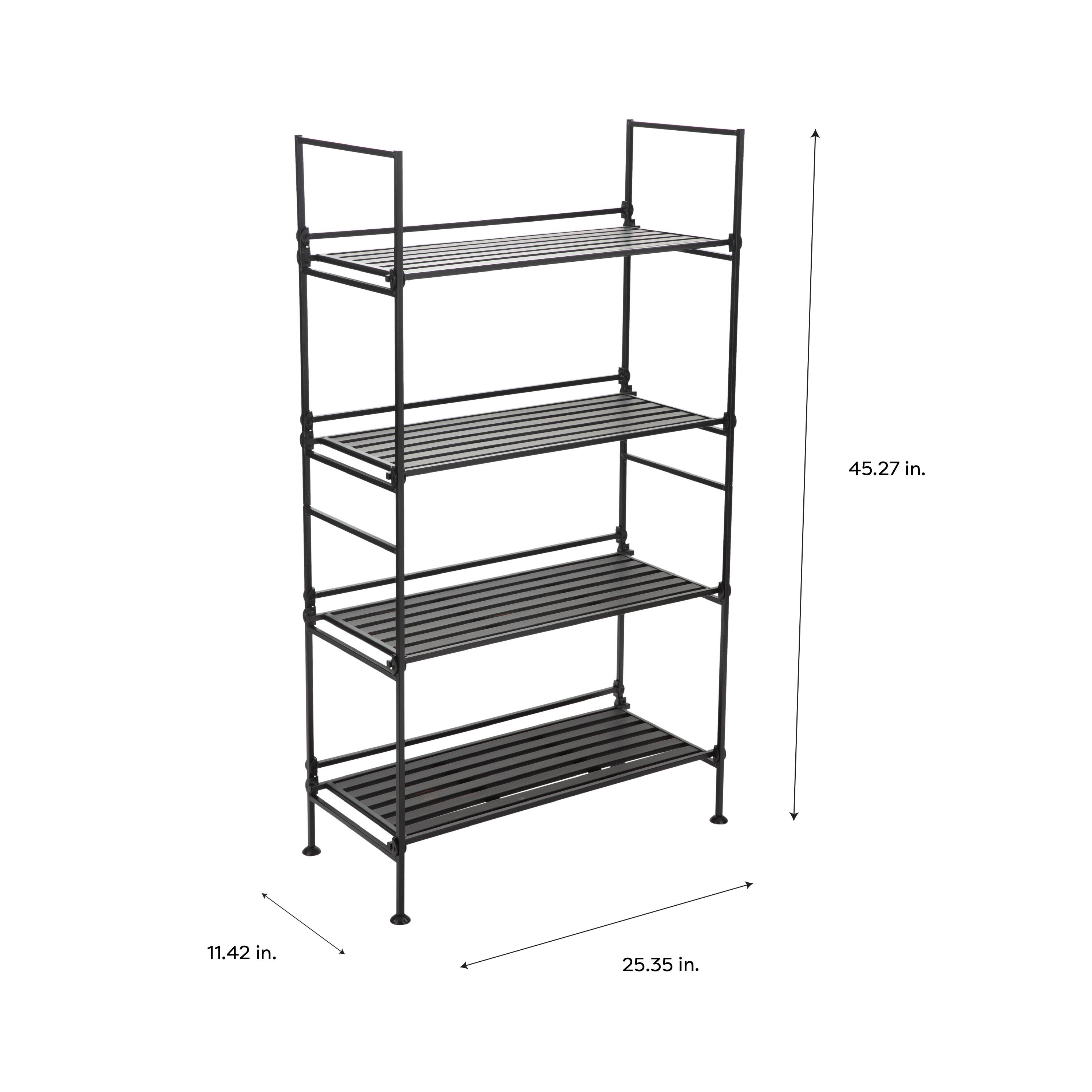 Organize It All 4 Tier Espresso Freestanding Shelf