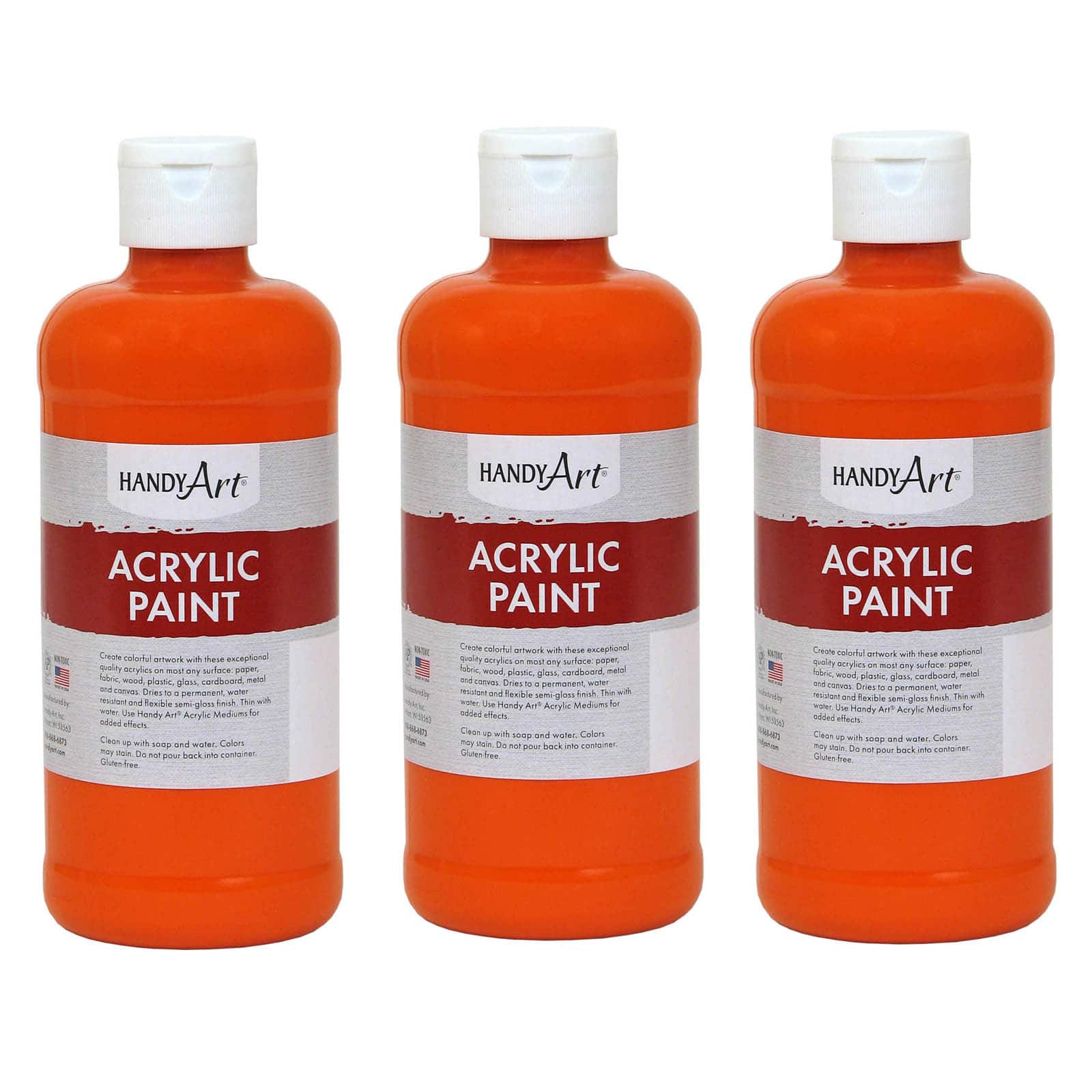 4 Packs: 3 ct. (12 total) Handy Art® Acrylic Paint
