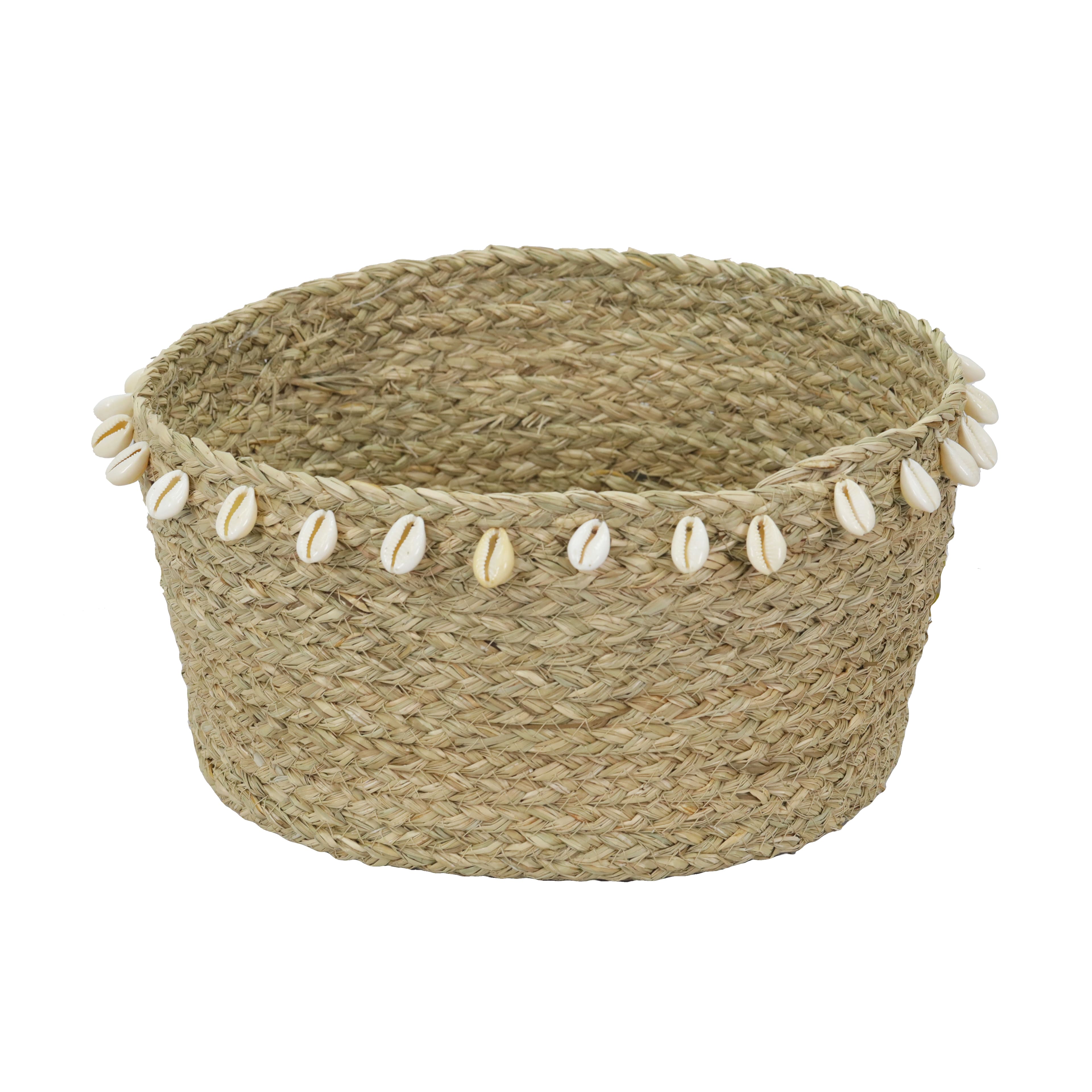 Large Shells &#x26; Seagrass Basket by Ashland&#xAE;