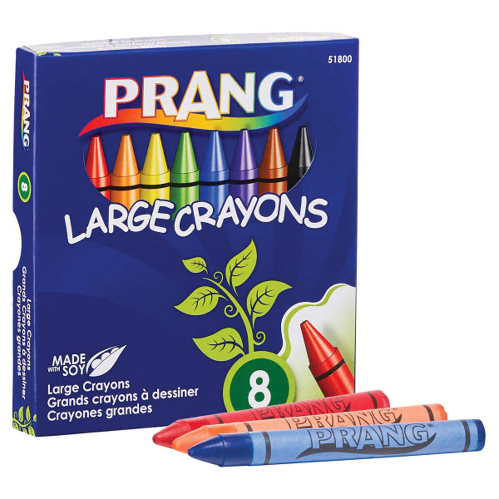 6 Packs: 12 Packs 8 ct. (576 total) Prang&#xAE; Large Crayons