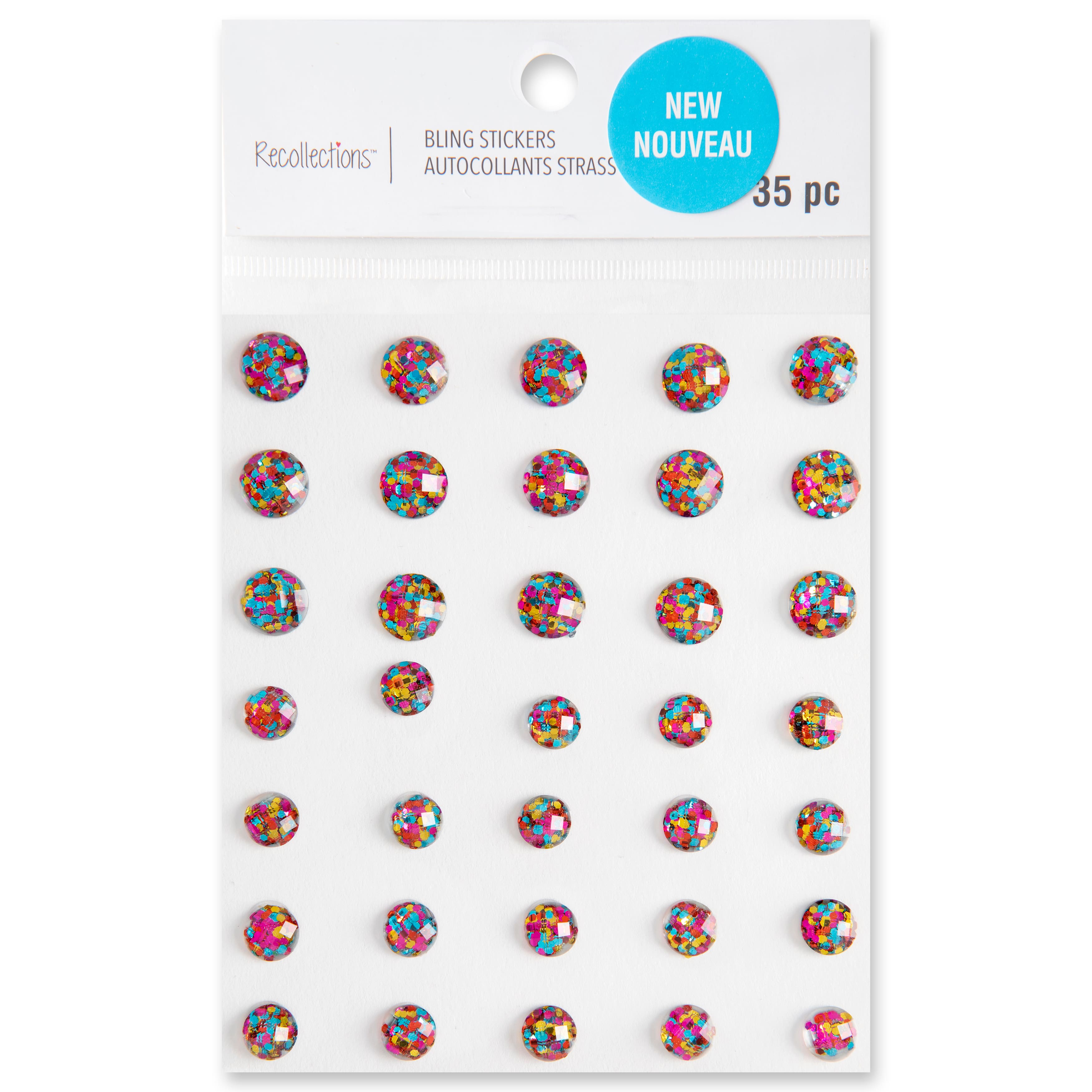 12 Packs: 35 ct. (420 total) Multi Dots Bling Stickers by Recollections&#x2122;