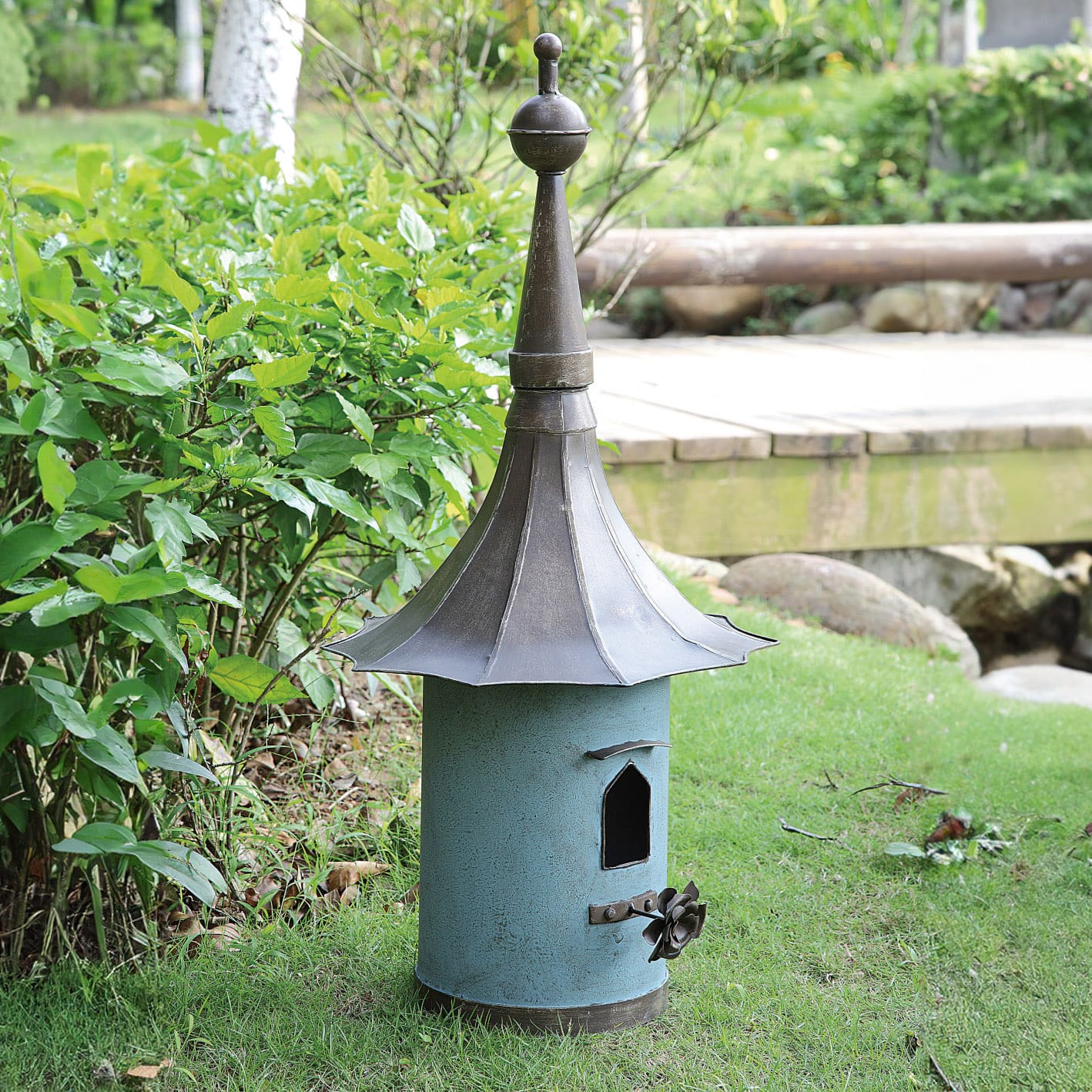 Hello Honey® 34" Decorative Metal Birdhouse