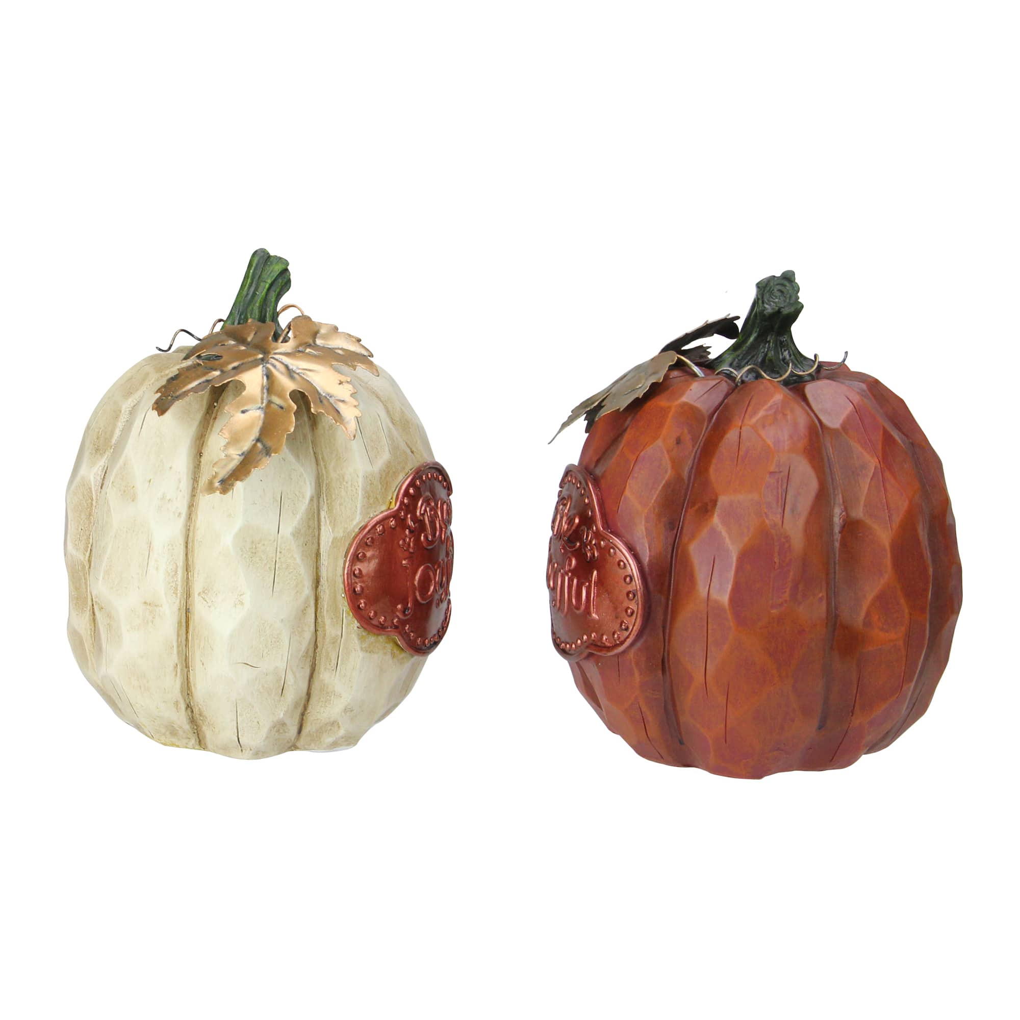 8" Be Joyful Pumpkin Tabletop Décor Set