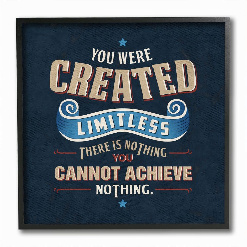 Stupell Industries You Are Limitless Inspirational Wall Accent with Black Frame