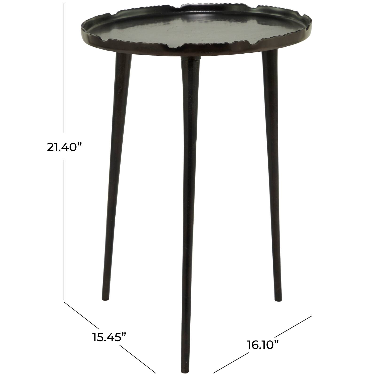 21" Aluminum Accent Table with Tray Top