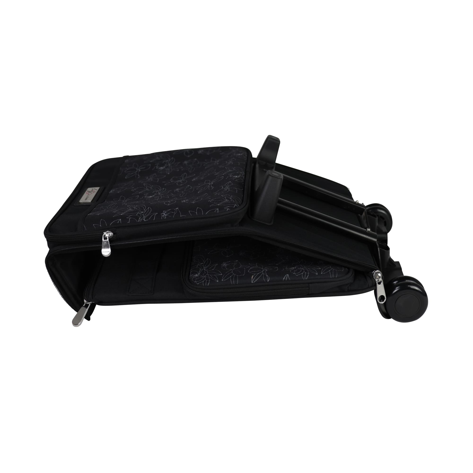 Everything Mary Black &#x26; White Rolling Craft Bag