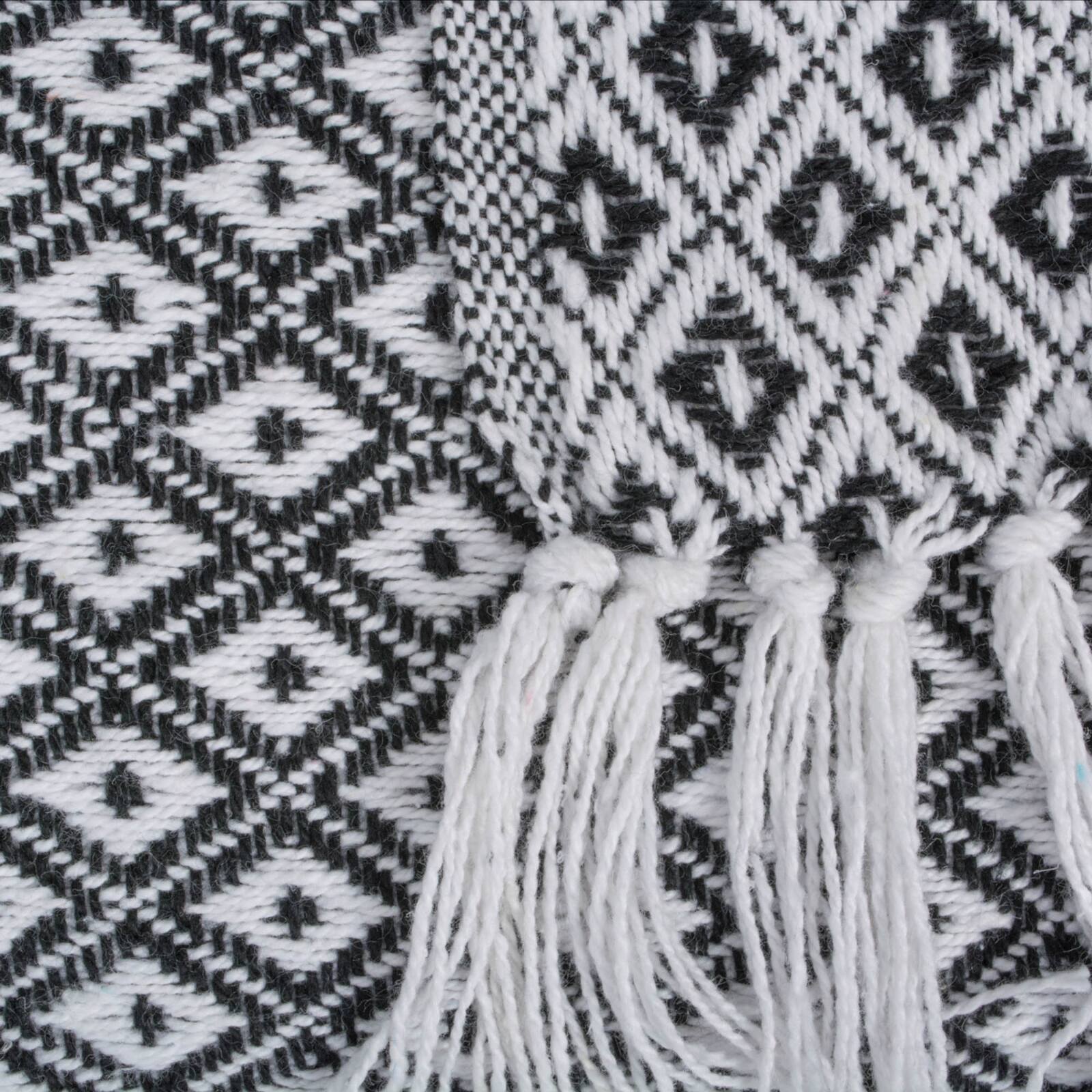 Black Mini Diamond Throw