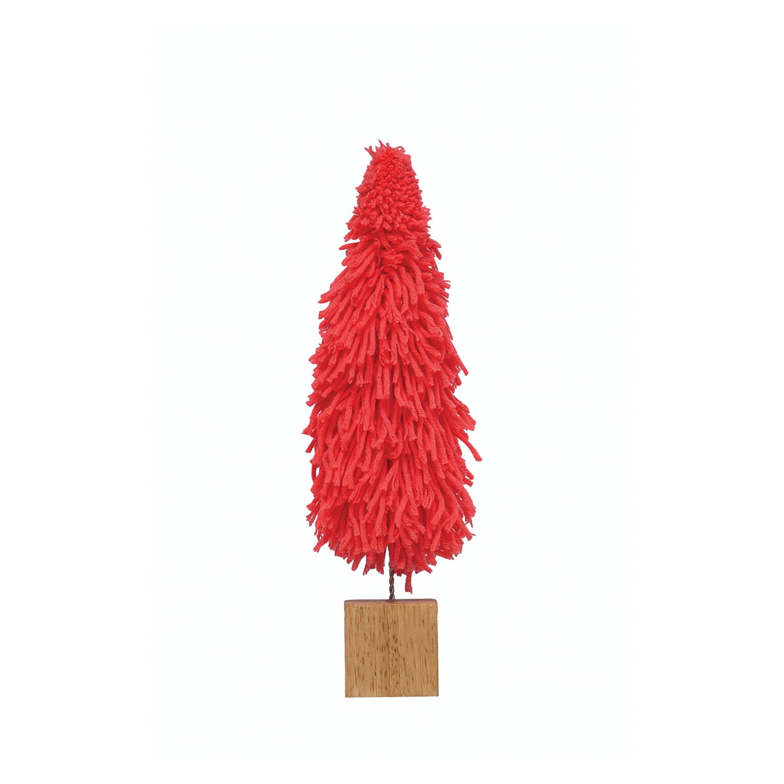 Hello Honey&#xAE; 11.75&#x22; Fabric Yarn Tree with Wood Block Base
