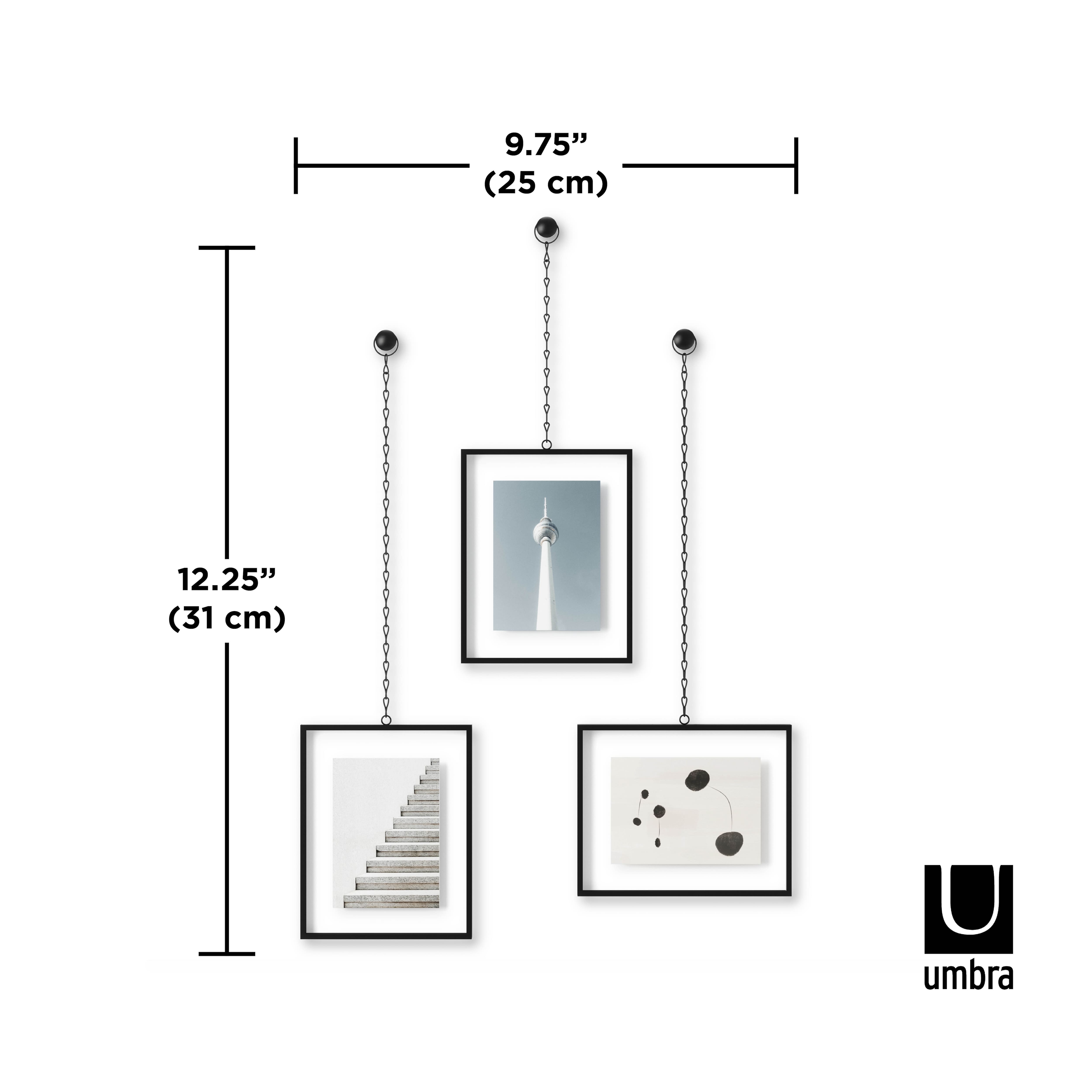 Umbra Black Fotochain Set of Three 8&#x22; x 10&#x22; Picture Display