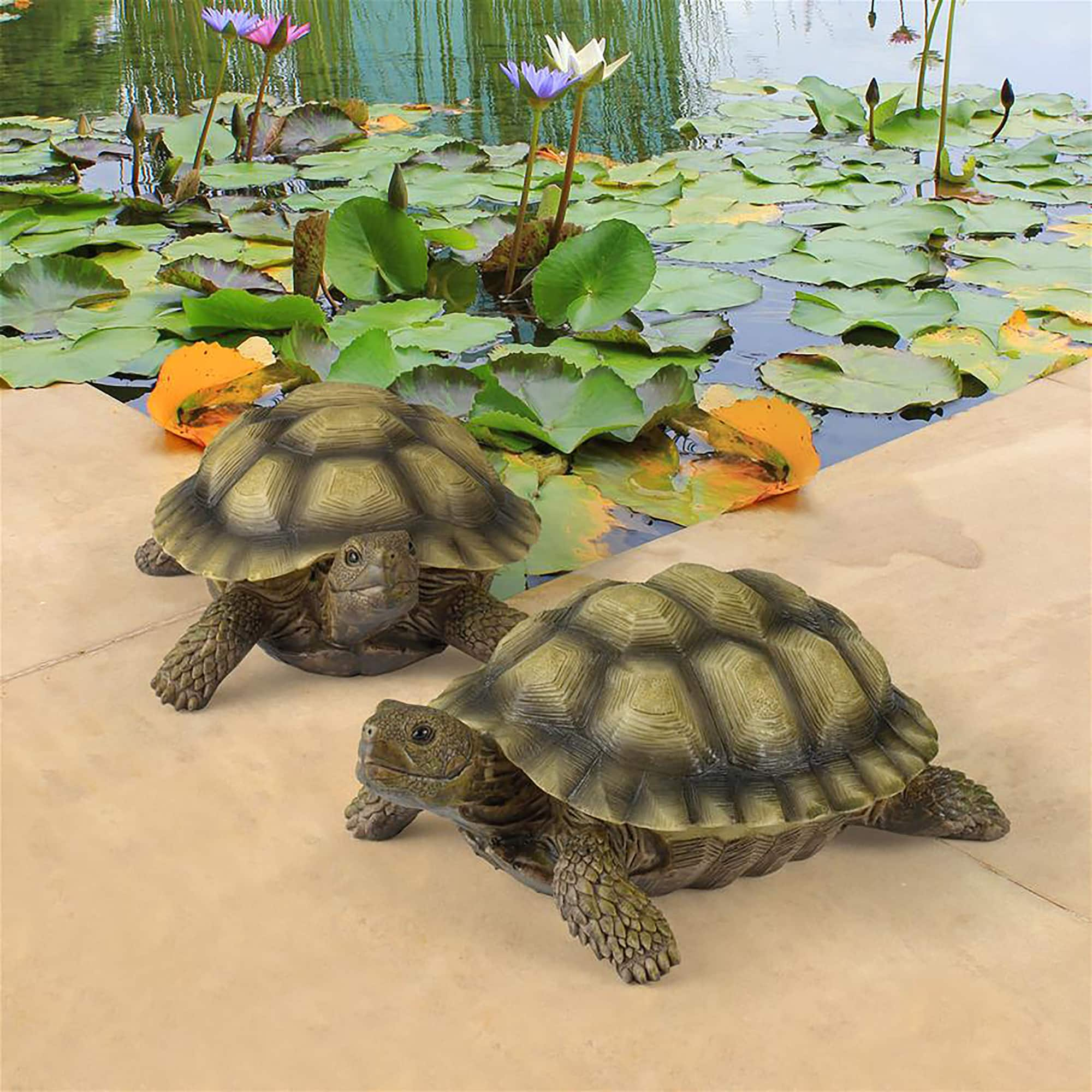 Design Toscano 3&#x22; Gilbert the Box Turtle Statues, 2ct.