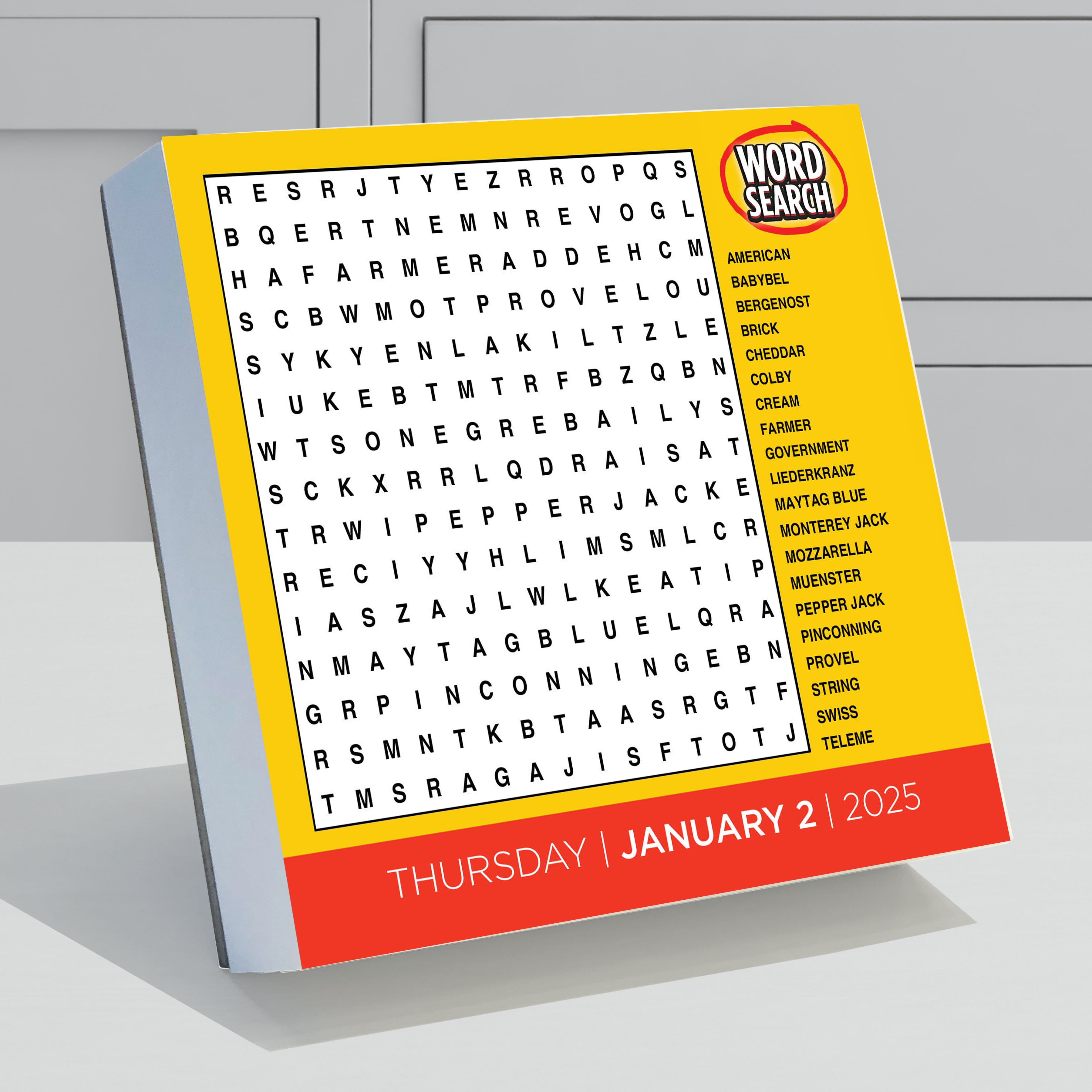 TF Publishing 2025 Daily Word Puzzle Daily Desktop Calendar