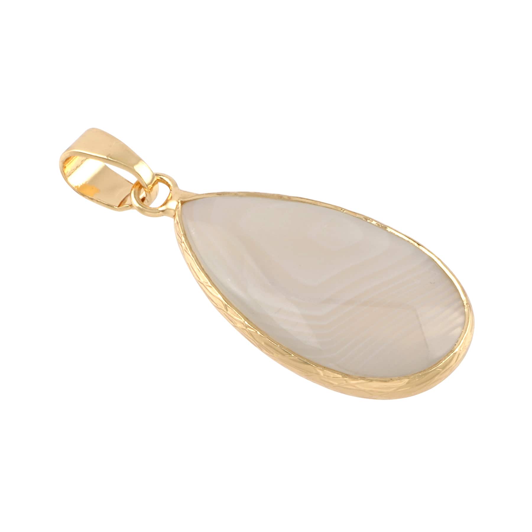 Grey Agate Teardrop Pendant by Bead Landing&#x2122;