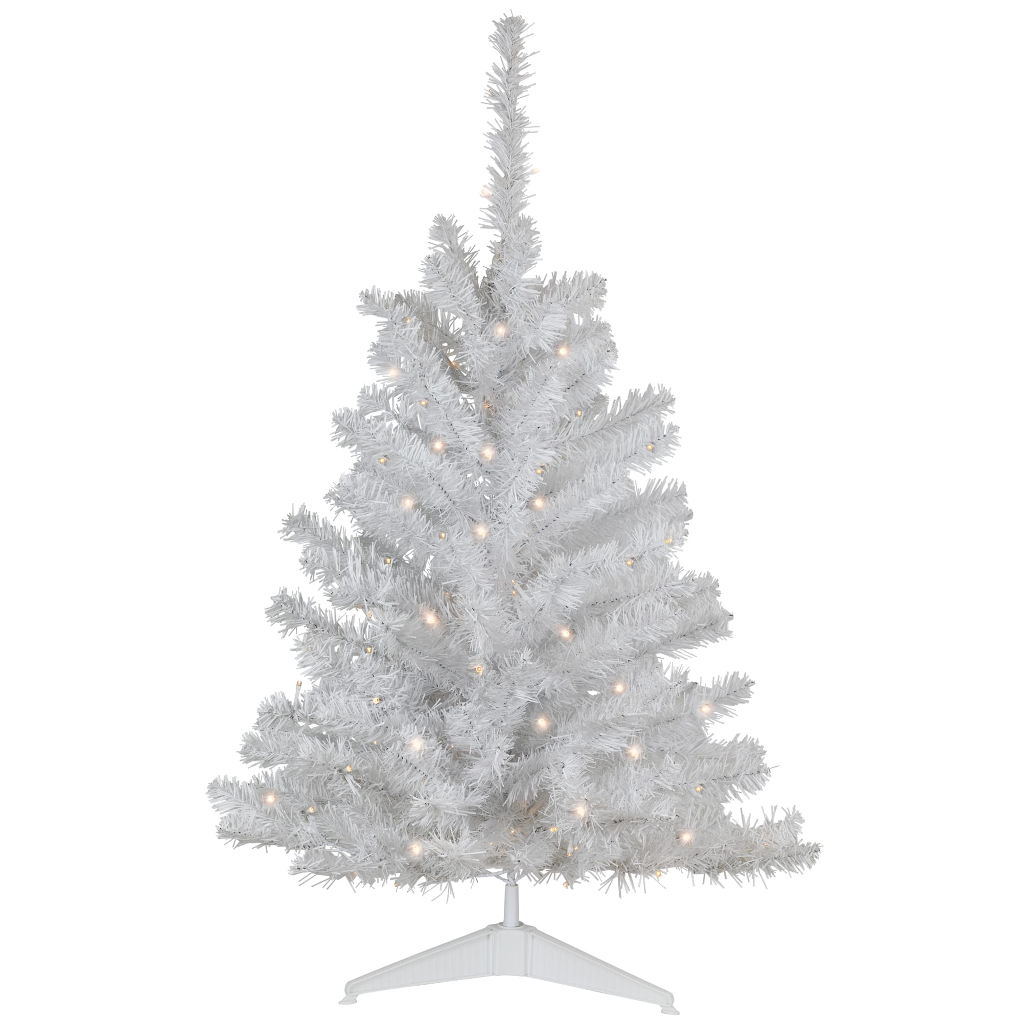 3ft. Pre-Lit White Pine Artificial Christmas Tree, Clear LED Lights