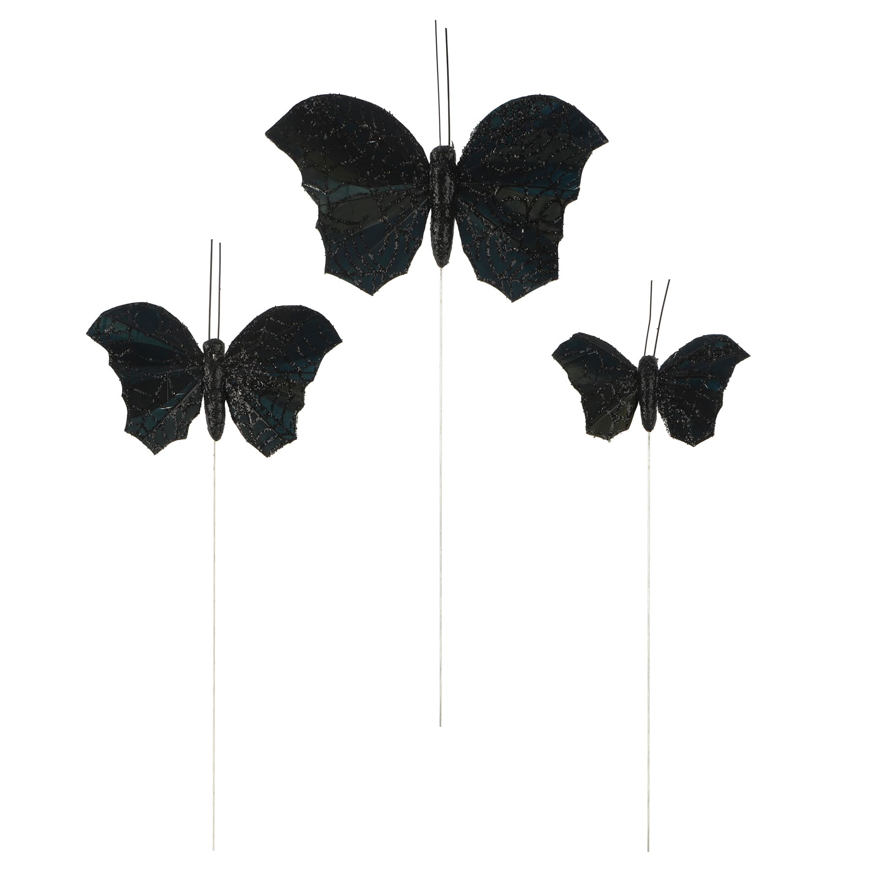 Black Glitter Butterfly Set by Ashland&#xAE;